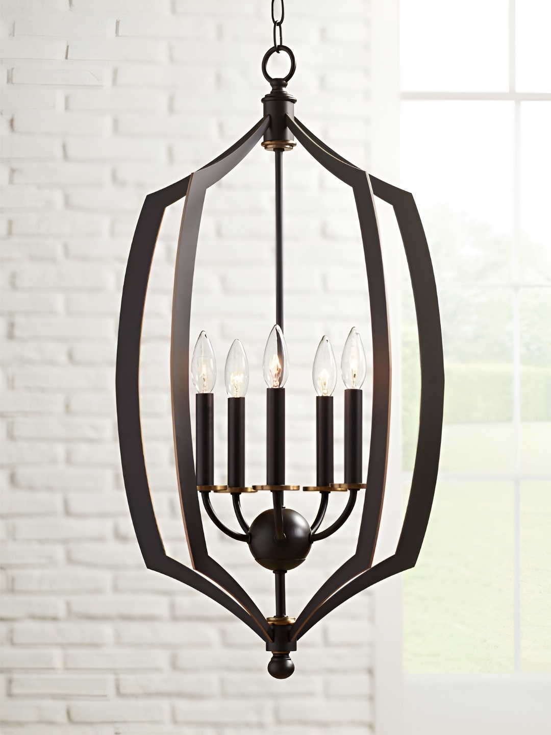 

The Art House Brown & Transparent Aluminium Ceiling Lamp