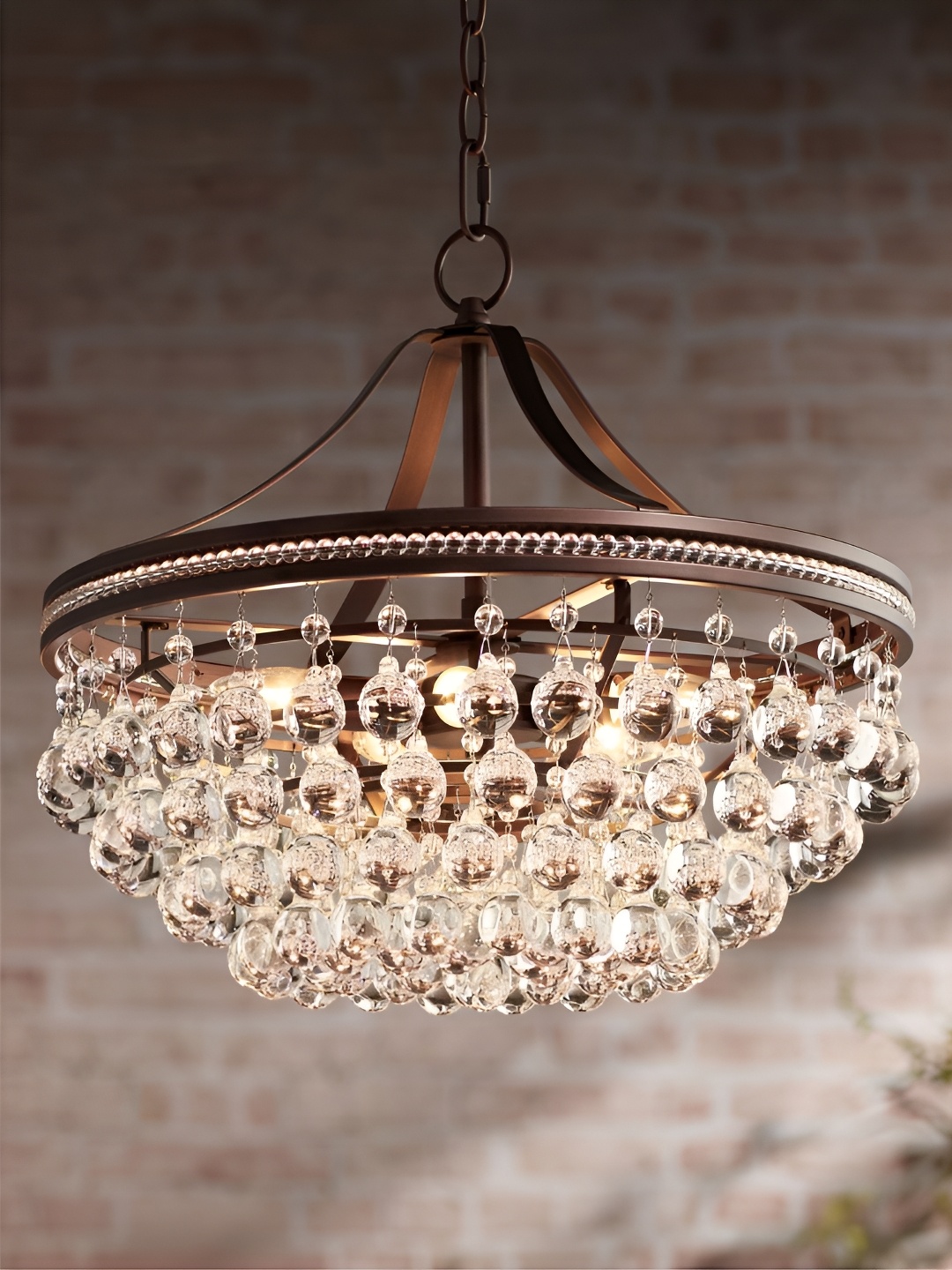 

The Art House Brown & Transparent Textured Aluminium Ceiling Lamp