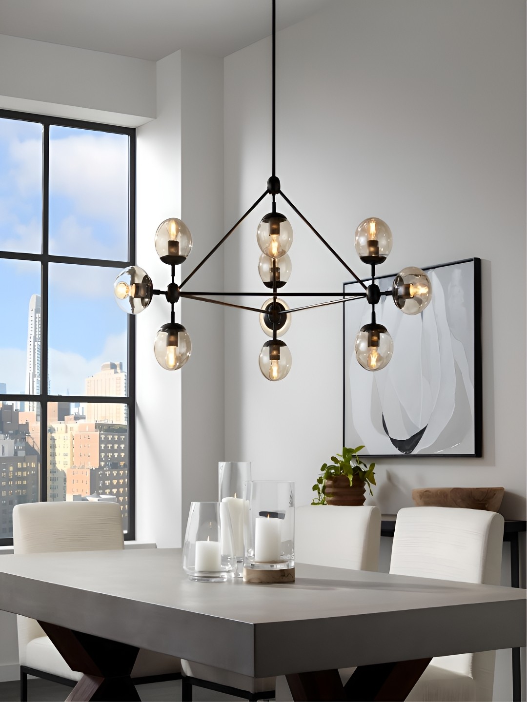 

The Art House Black & Transparent Aluminium Contemporary Ceiling Lamp