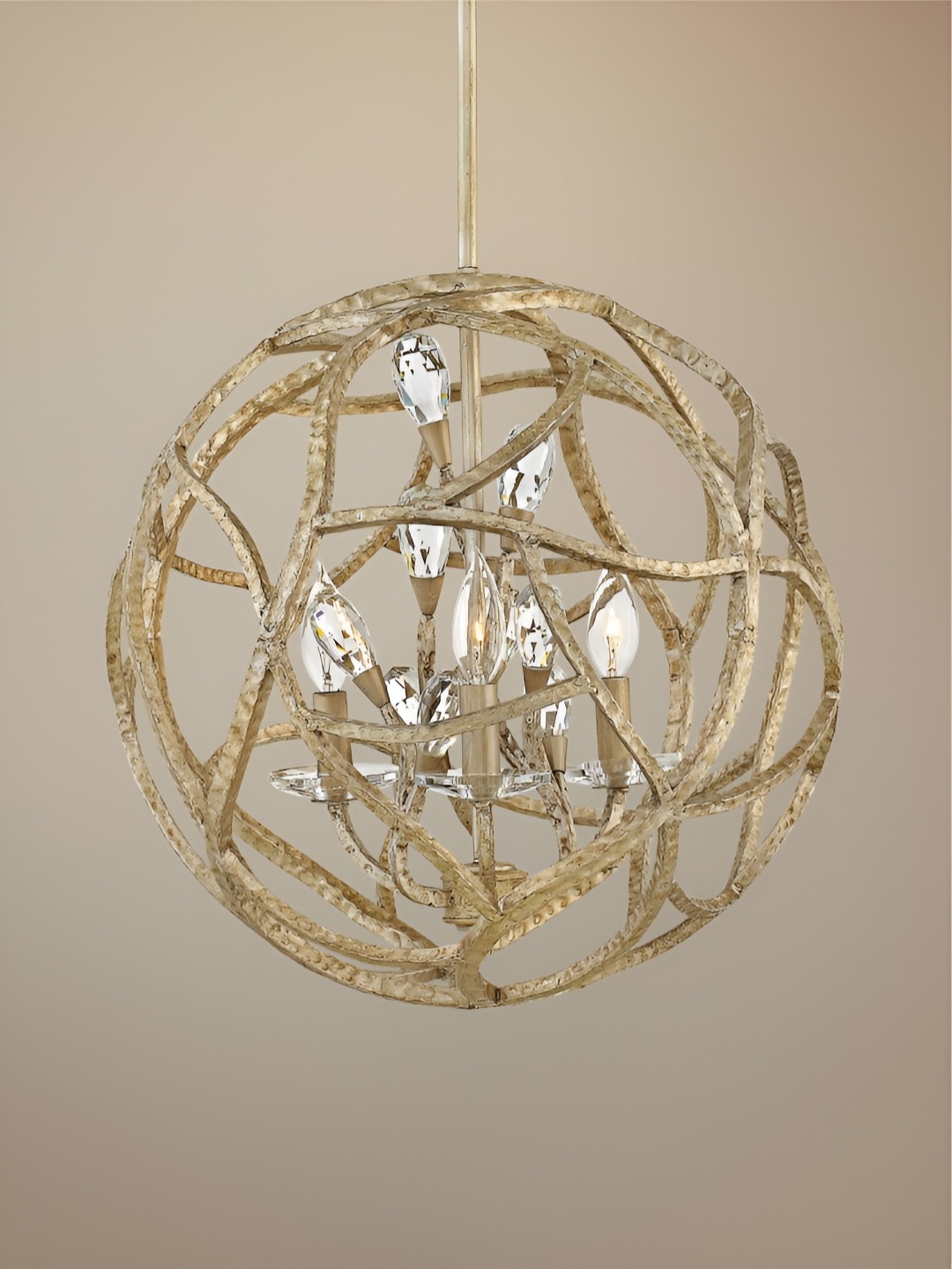 

The Art House Gold-Toned & White Contemporary Textured Ceiling Lamp