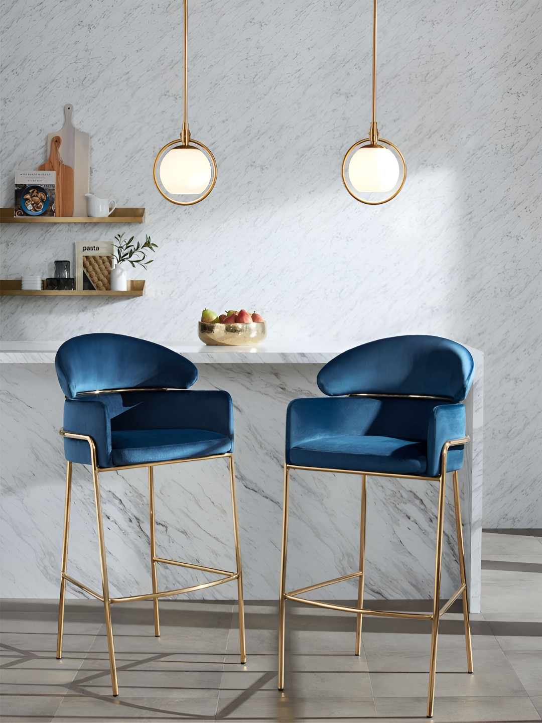 

The Art House Gold-Toned & White Orb Mini Pendant Light Ceiling Lamp