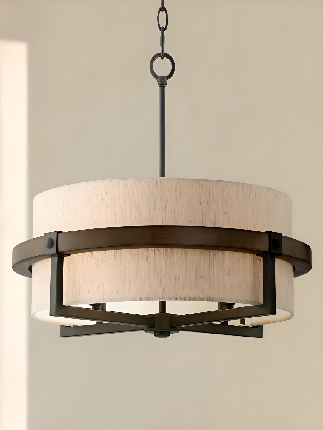 

The Art House Beige & Brown Aluminium Ceiling Lamp