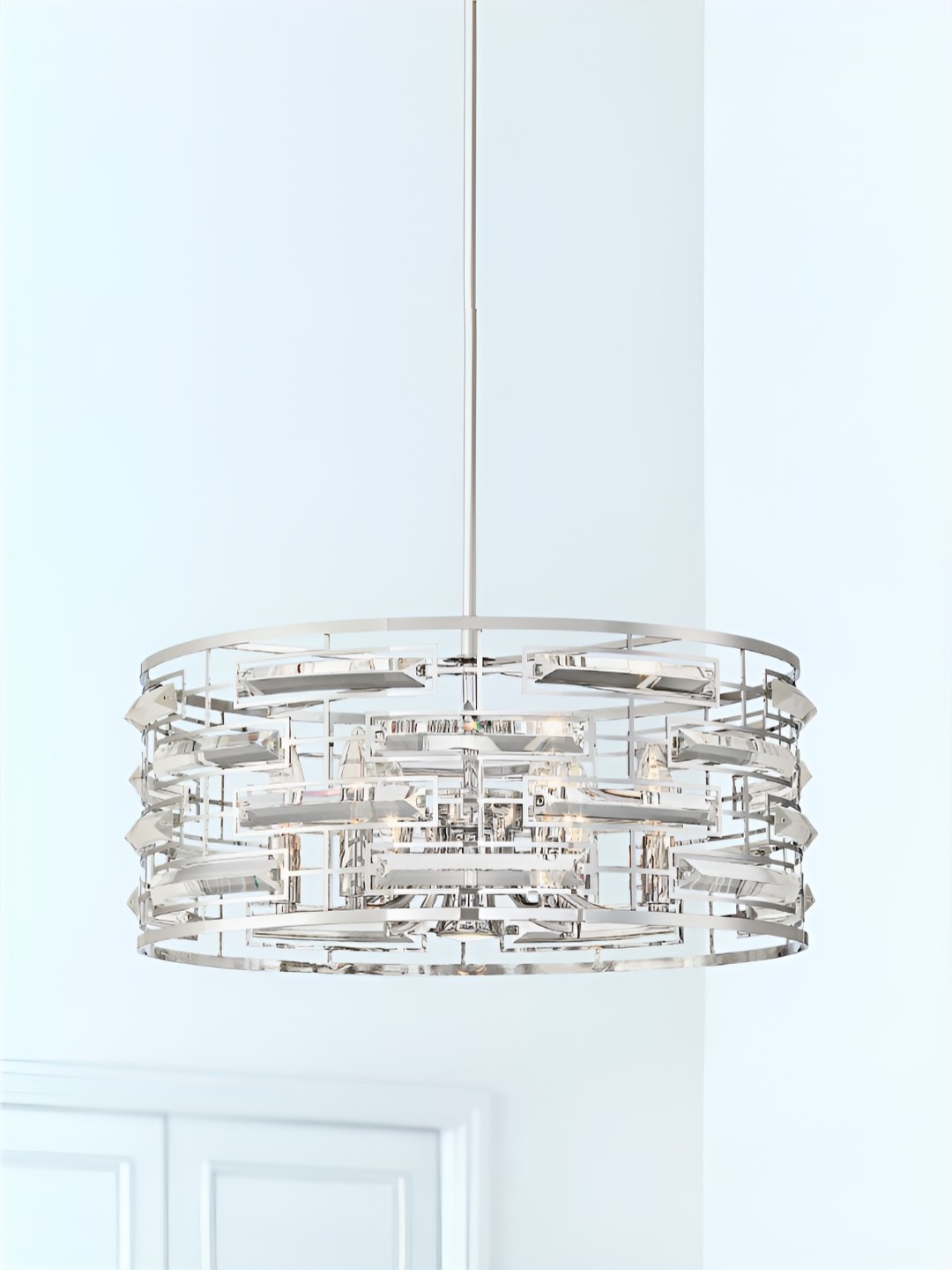 

The Art House White & Transparent Textured Aluminium Ceiling Lamp