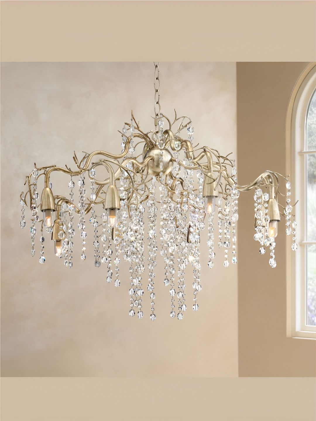 

The Art House Gold Toned & Transparent Textured Aluminium Contemporary Ceiling Lamp