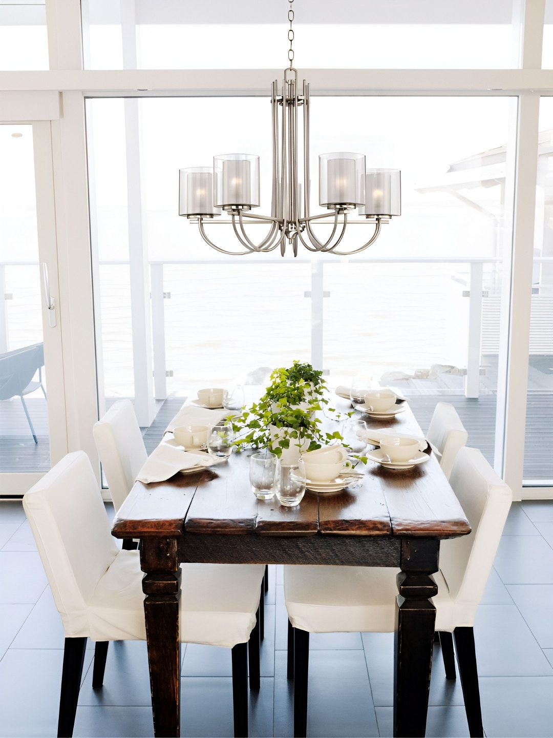 

The Art House Transparent & Silver Toned Textured Abstract Shaped Aluminium Ceiling Lamp