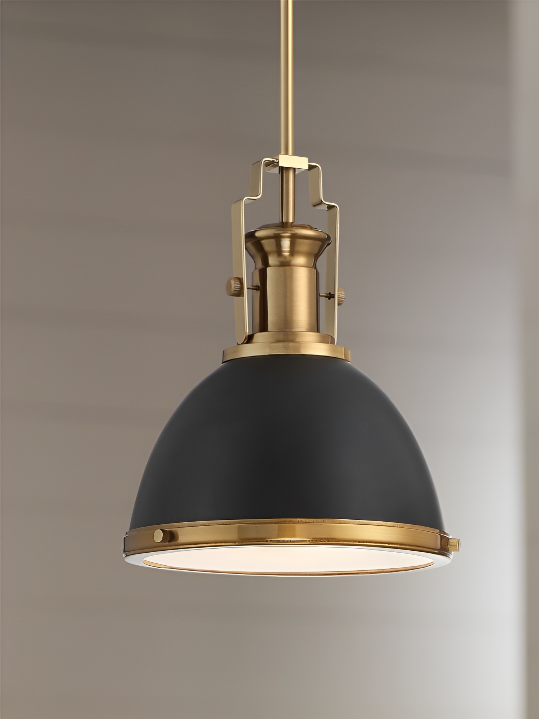 

The Art House Black & Gold-Toned Bell Shaped Contemporary Aluminium Ceiling Lamp