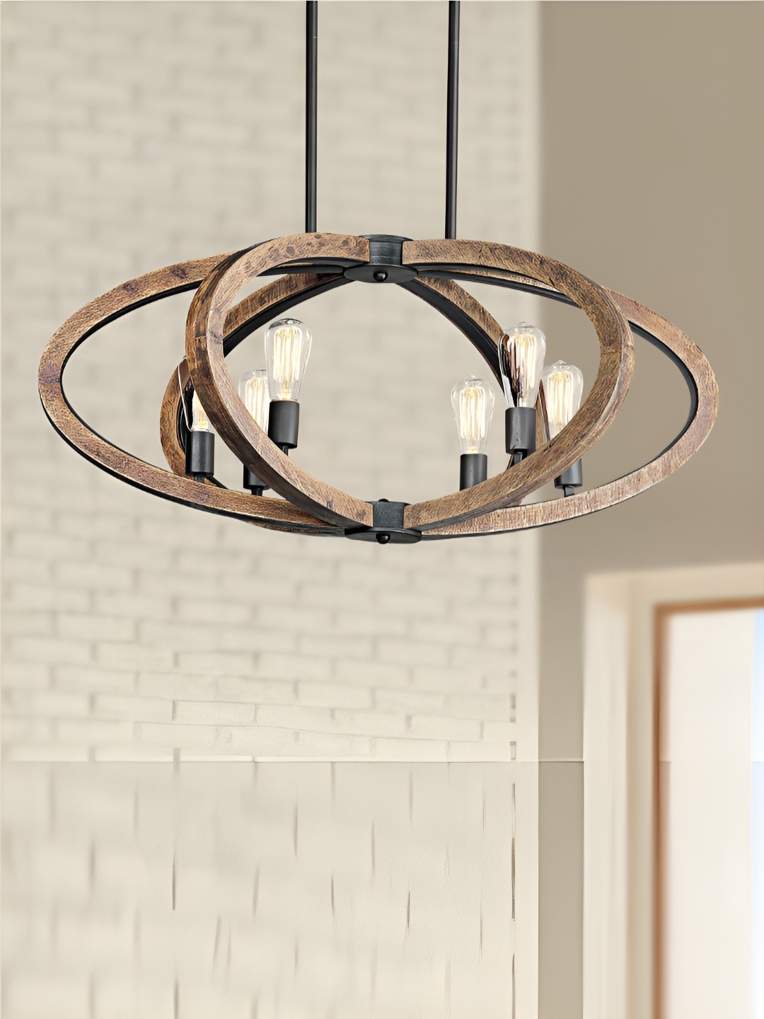 

The Art House Brown & Black Aluminium Ceiling Lamp
