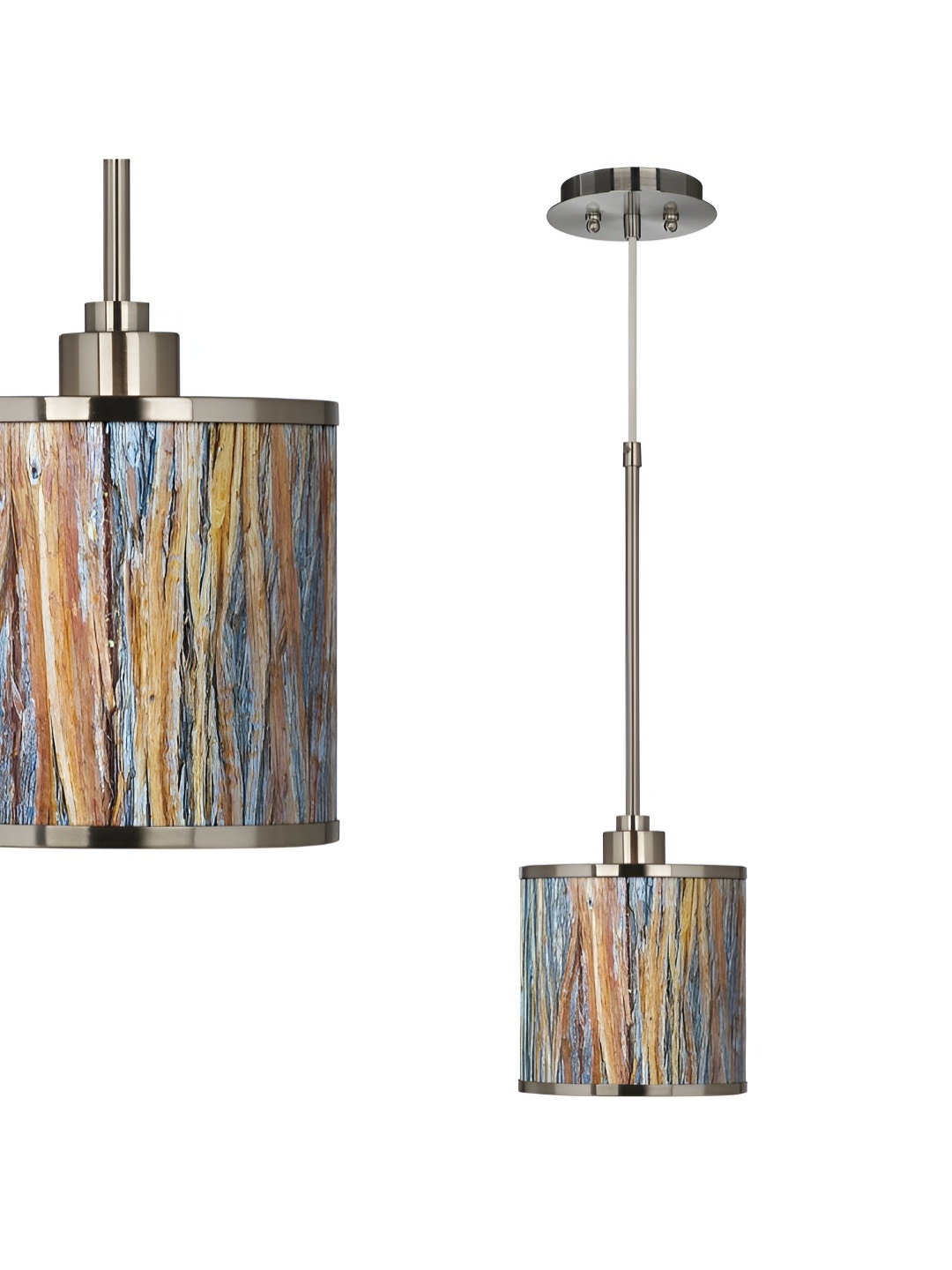 

The Art House Blue & Brown Printed Aluminium Ceiling Lamp