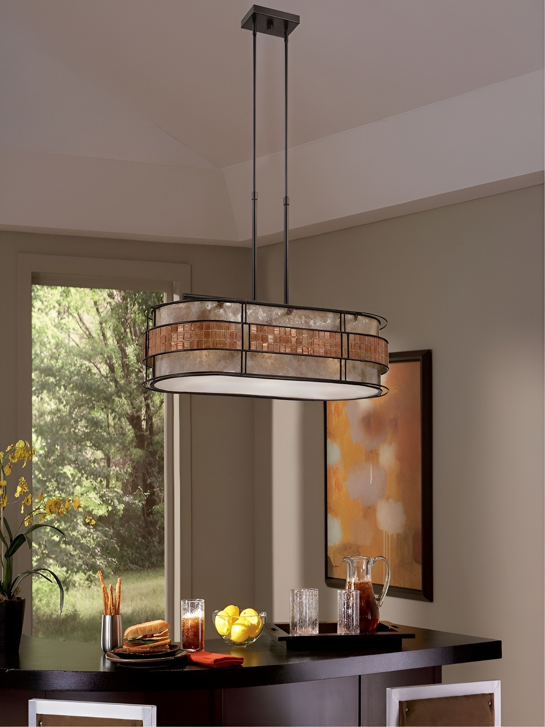 

The Art House Black & Brown Textured Aluminium Contemporary Ceiling Lamp