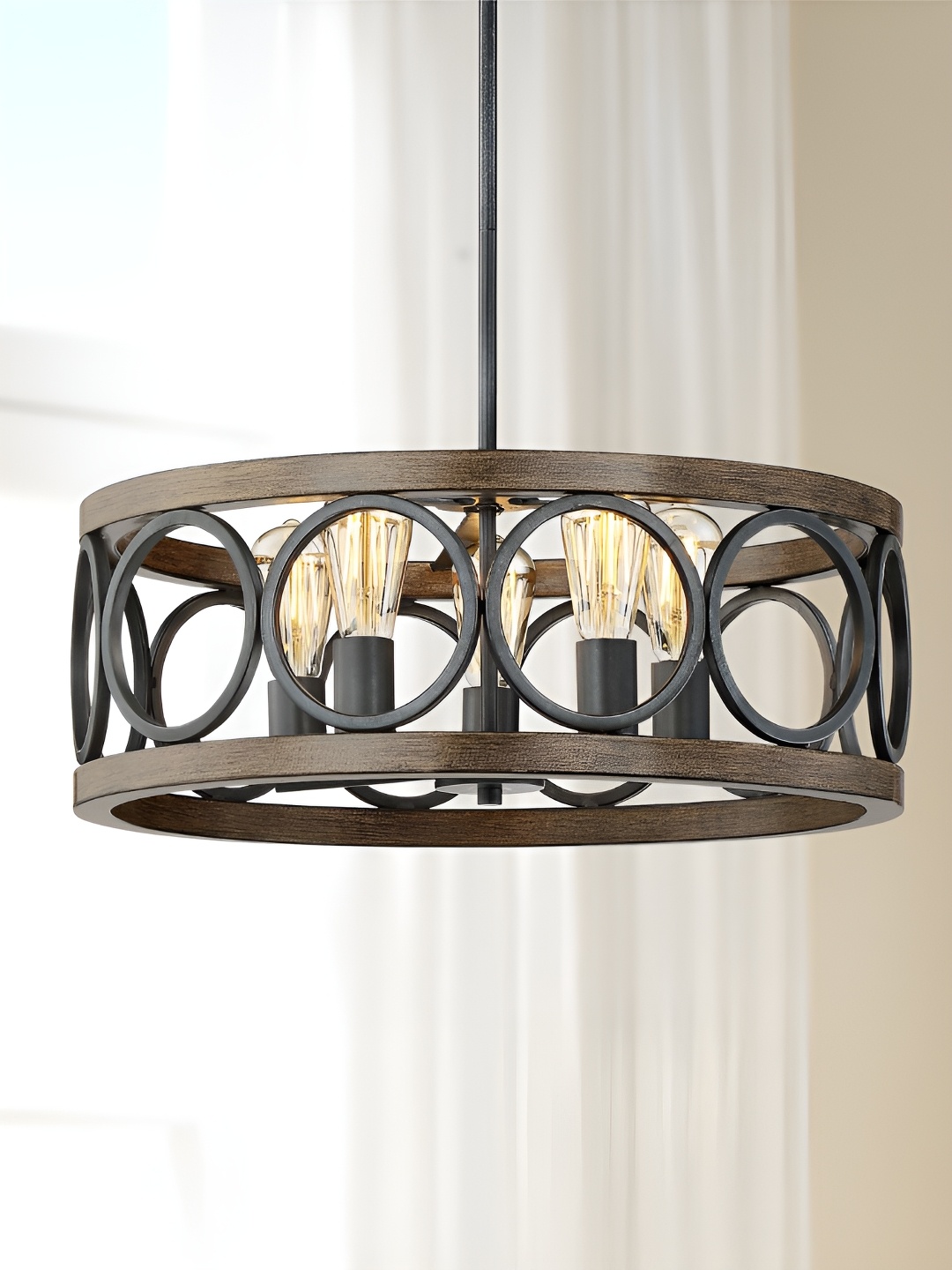 

The Art House Brown & Black Textured Aluminium Ceiling Lamp