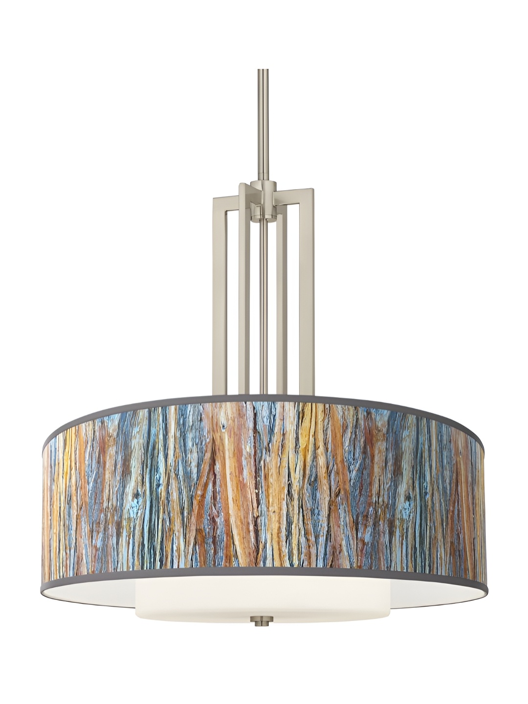 

The Art House Brown & Blue Printed Contemporary Aluminium Ceiling Lamp