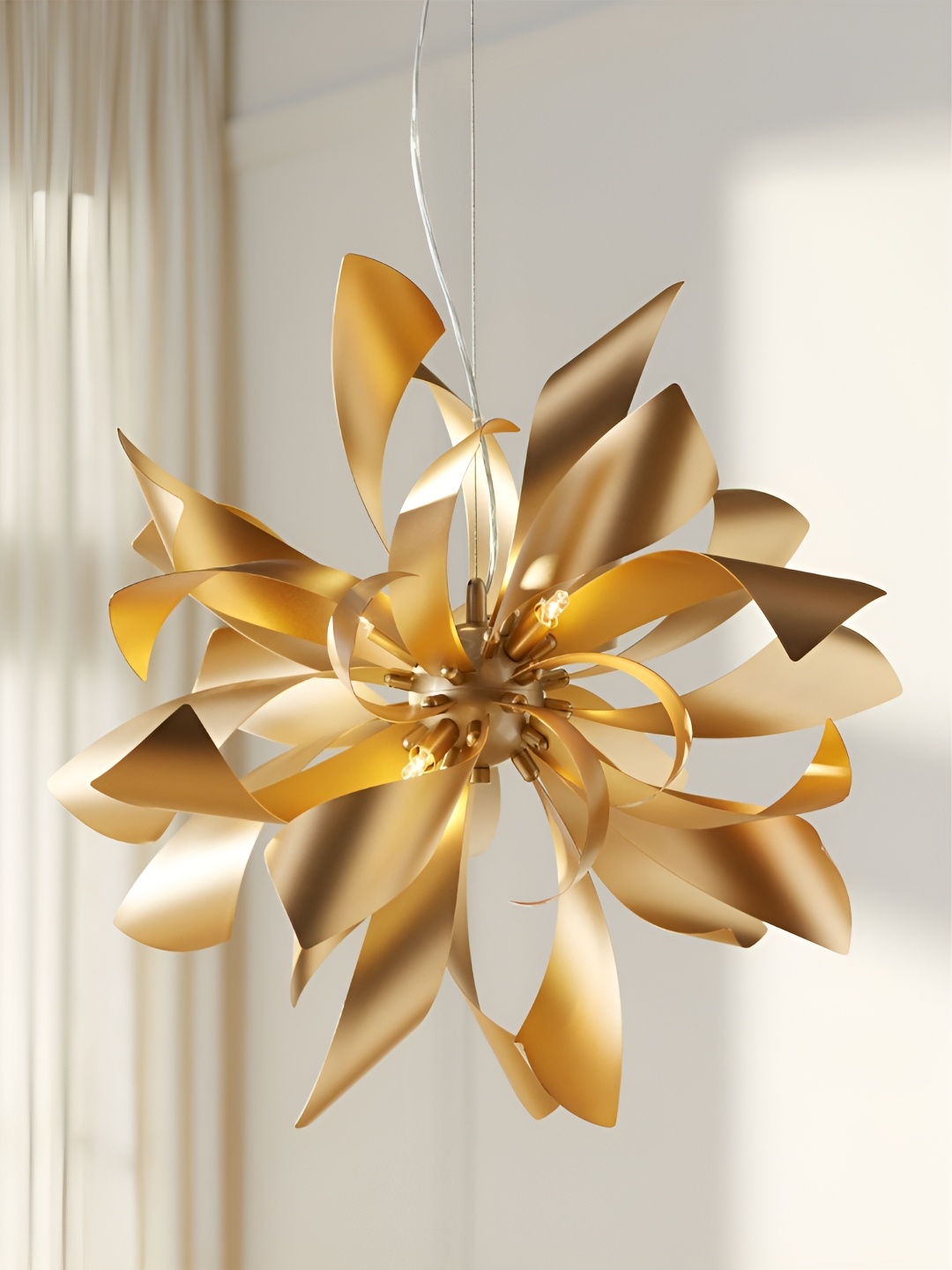 

The Art House Gold-Toned & Silver-Toned Contemporary Ceiling Lamp