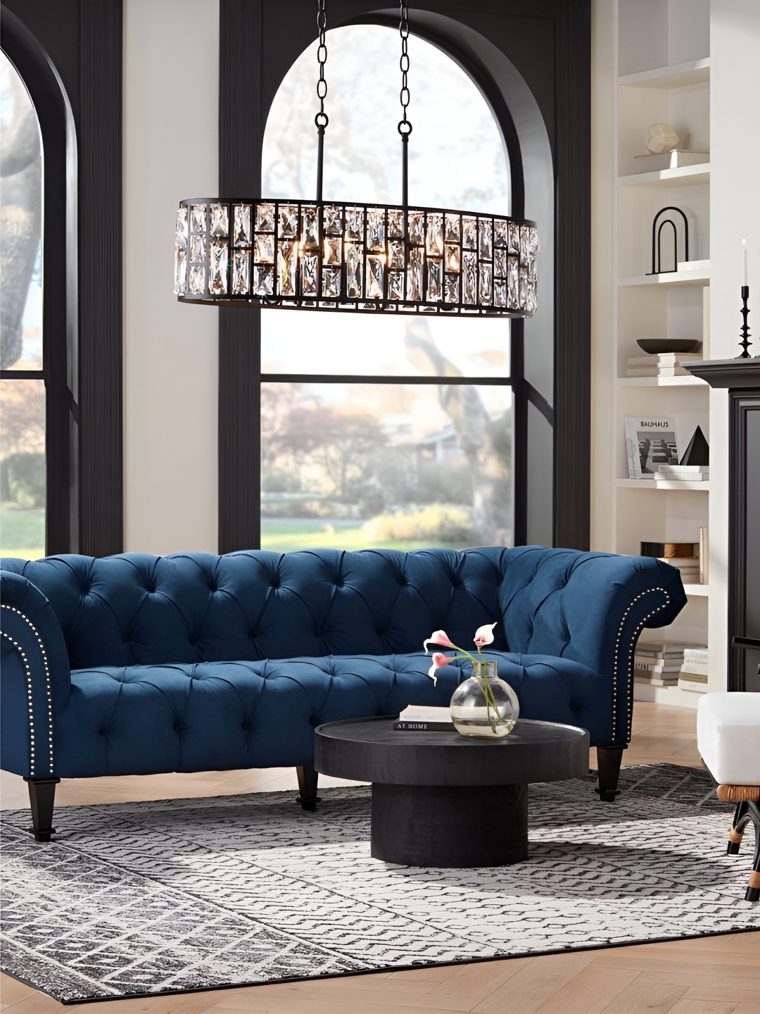 

The Art House Black & Transparent Textured Aluminium Contemporary Ceiling Lamp