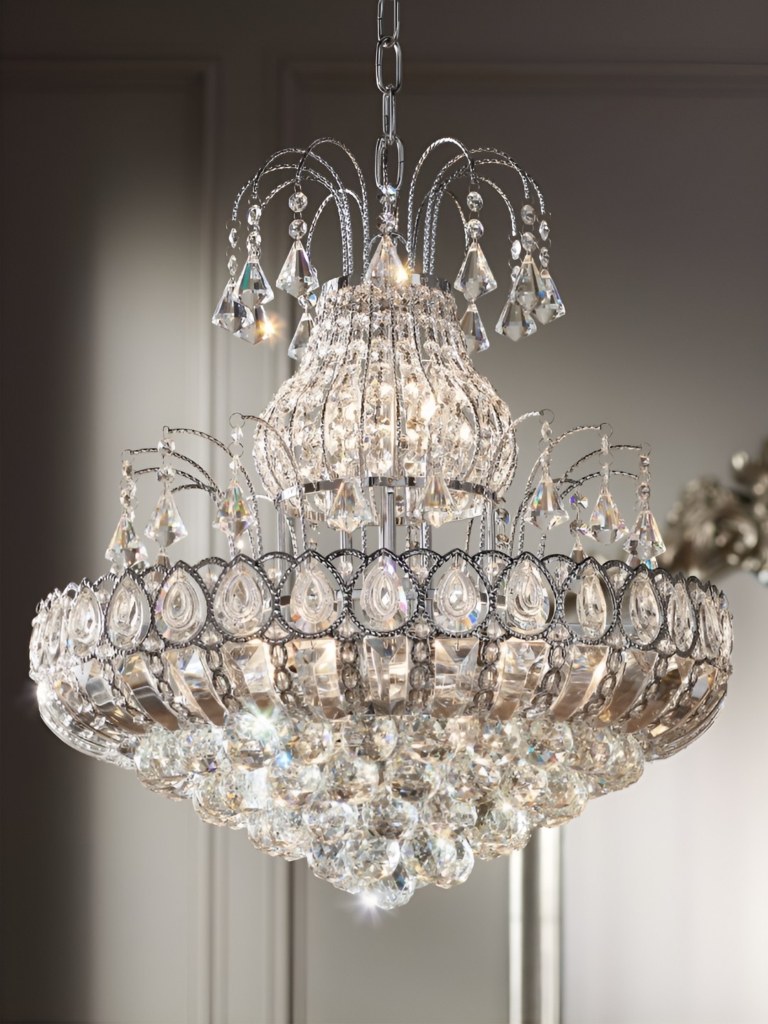 

The Art House Transparent Textured Aluminium Ceiling Lamp