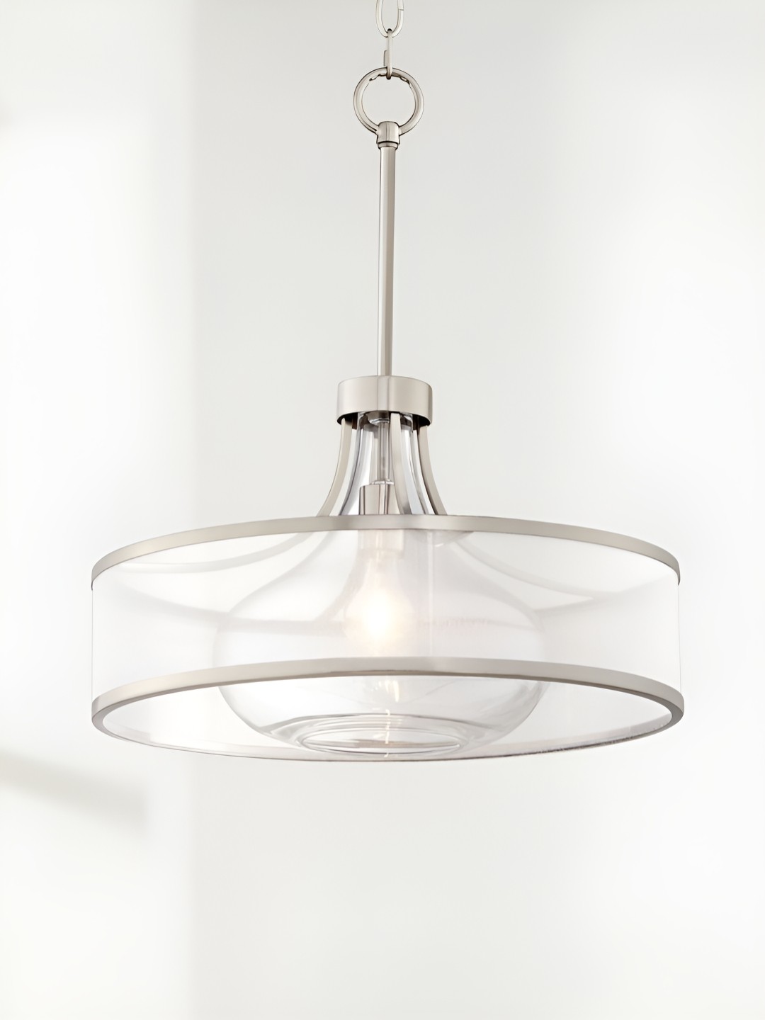 

The Art House Silver Toned Abstract Shaped Contemporary Aluminium Ceiling Lamp