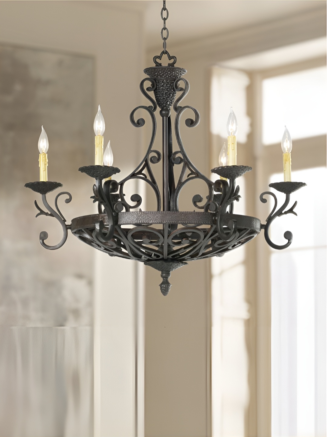 

The Art House Black Textured Aluminium Abstract Shaped Ceiling Lamp