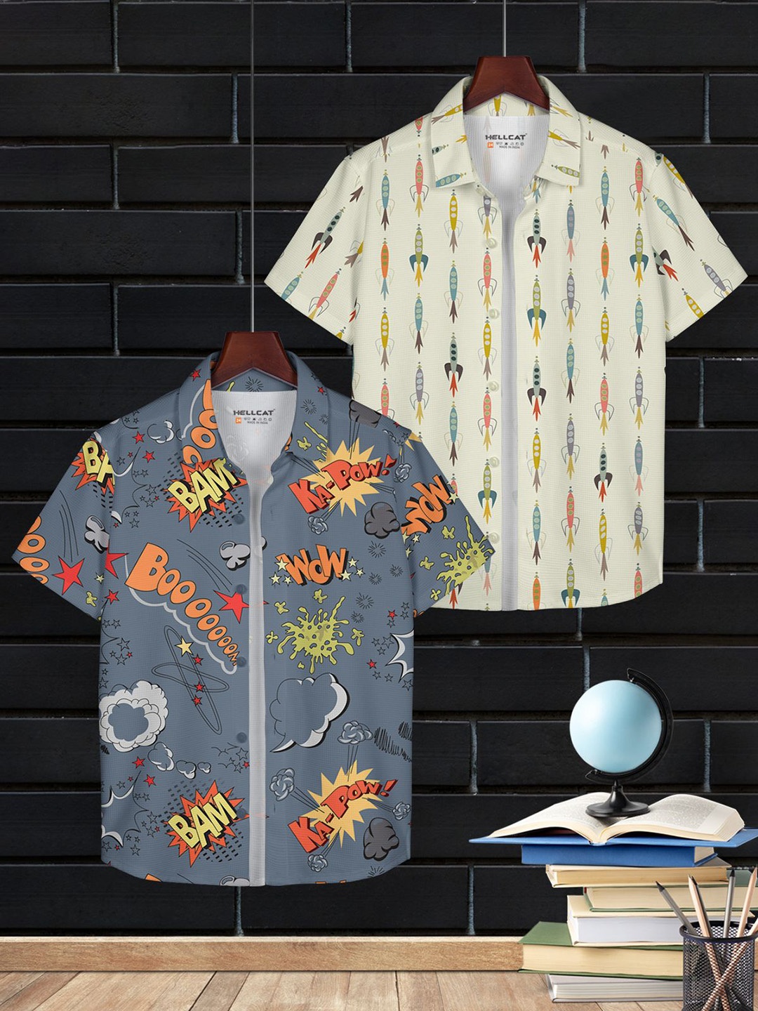 

HELLCAT Boys Floral Opaque Printed Casual Shirt, Multi