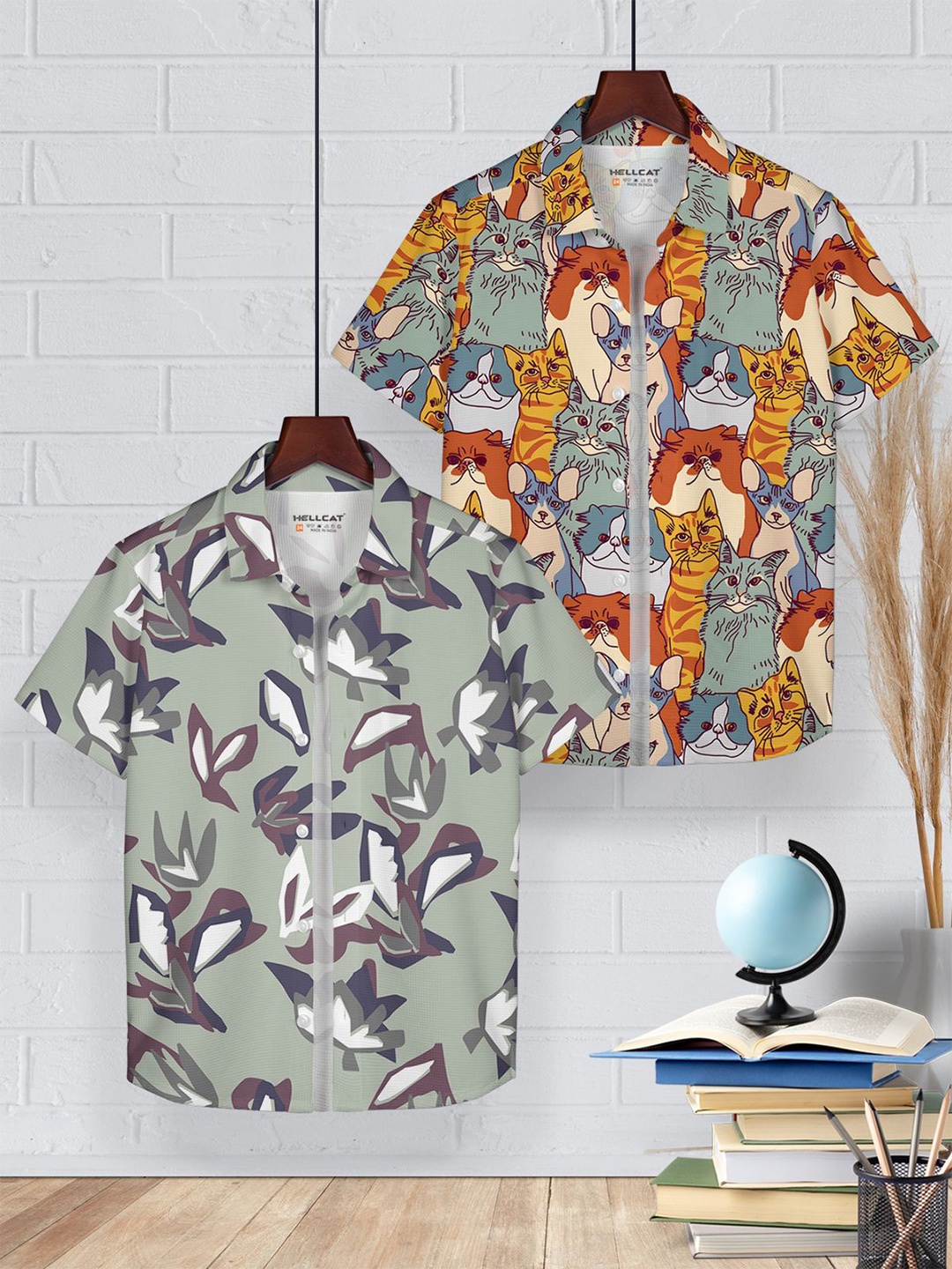 

HELLCAT Boys Floral Opaque Printed Casual Shirt, Multi