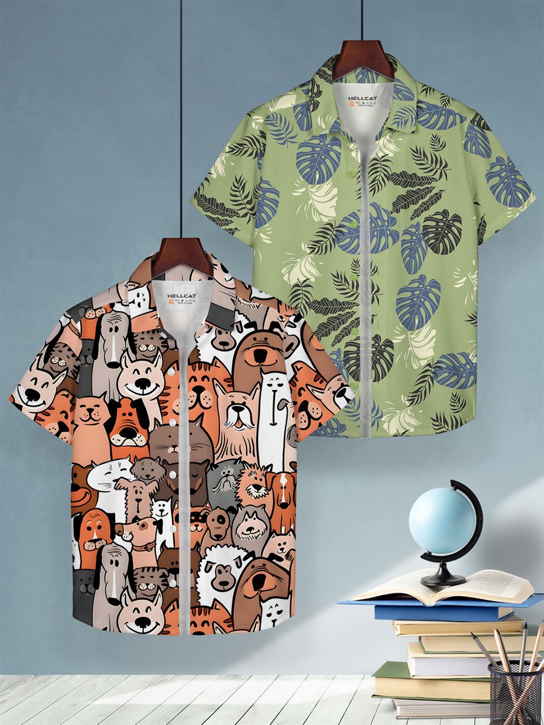 

HELLCAT Boys Floral Opaque Printed Casual Shirt, Multi