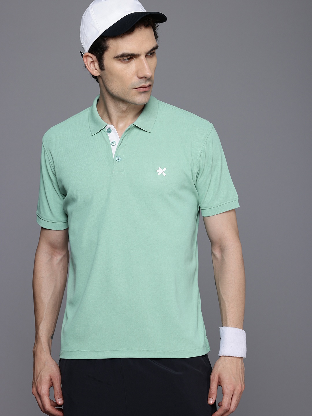

HRX by Hrithik Roshan Men Polo Collar Sports T-shirt, Sea green