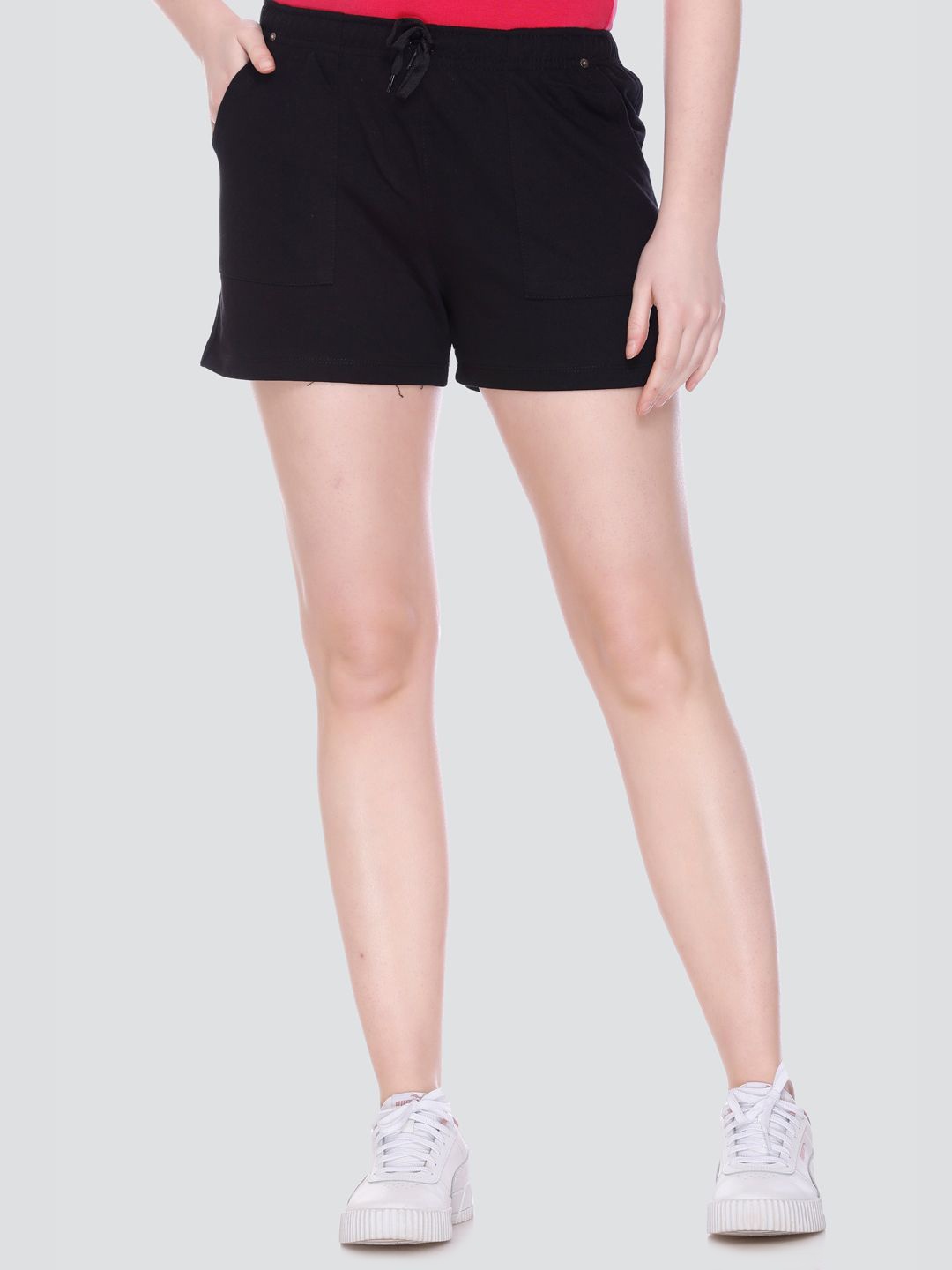 

CUPID Women Cotton Lounge Shorts, Black