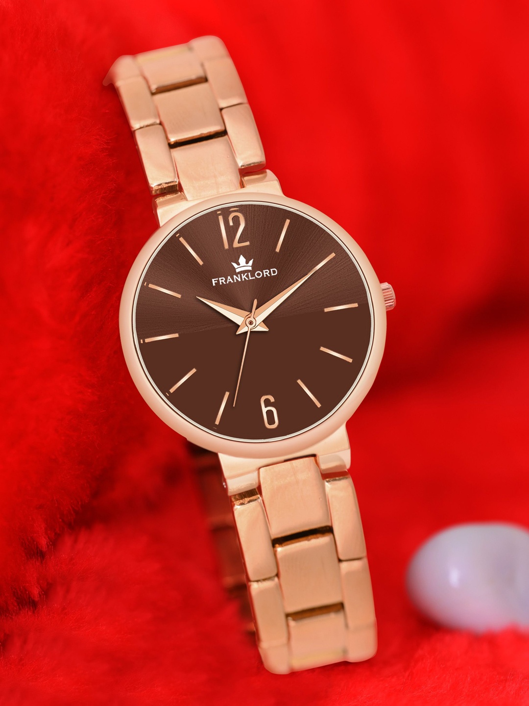 

Franklord Women Round Dial Bracelet Style Straps Analogue Watch F-127 BWRL, Brown