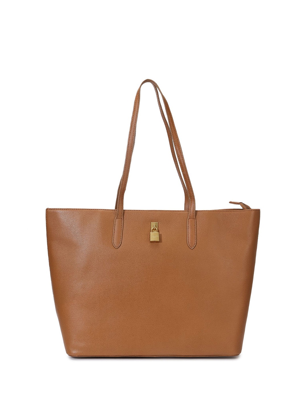 

Ted Baker Women Textured PU Structured Tote Bag with Bow Detail, Tan