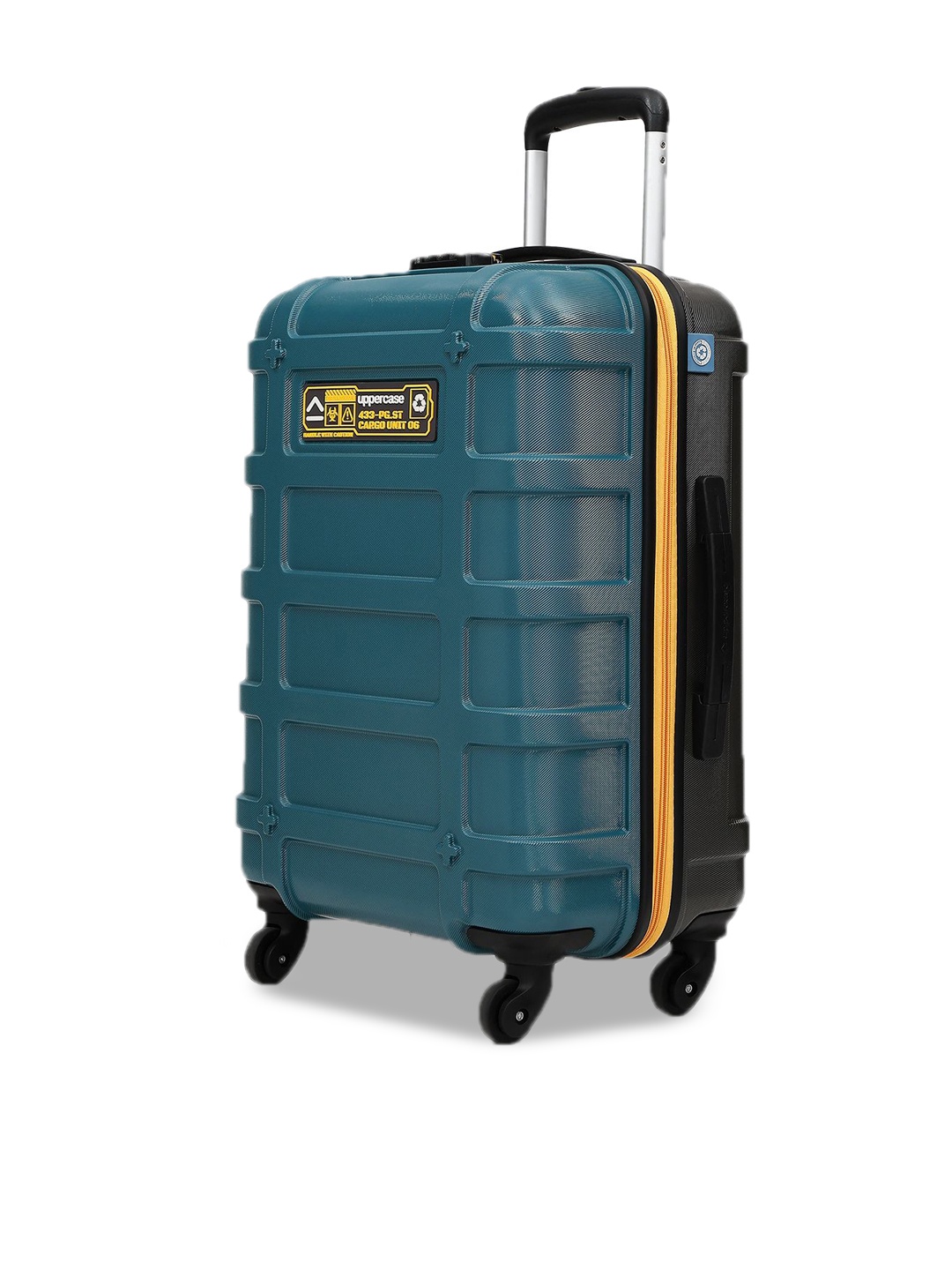 

uppercase Hard-Sided Textured Trolley Bag, Teal