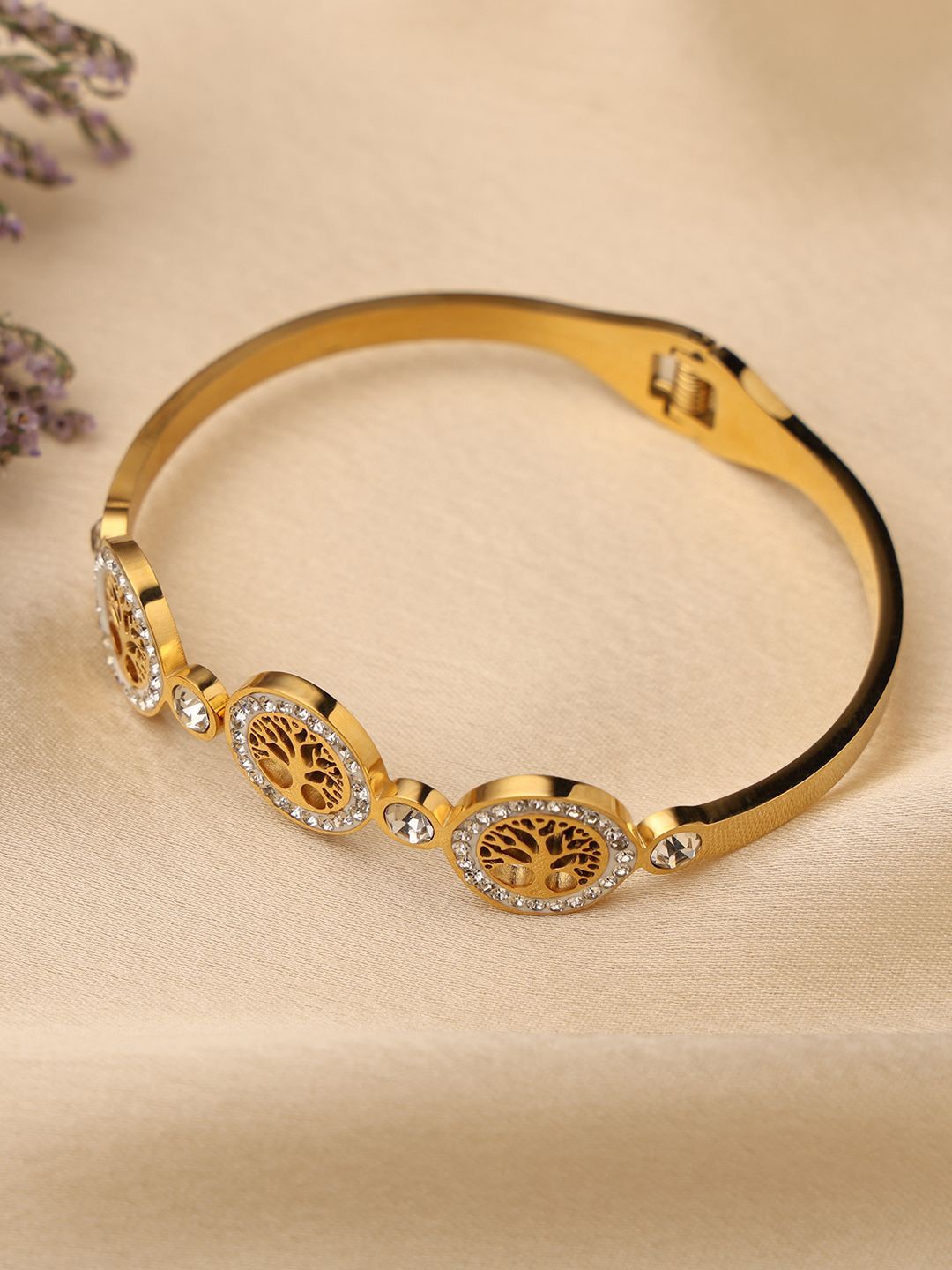 

VENI 18K Gold-Plated Stainless Steel Kada Bracelet