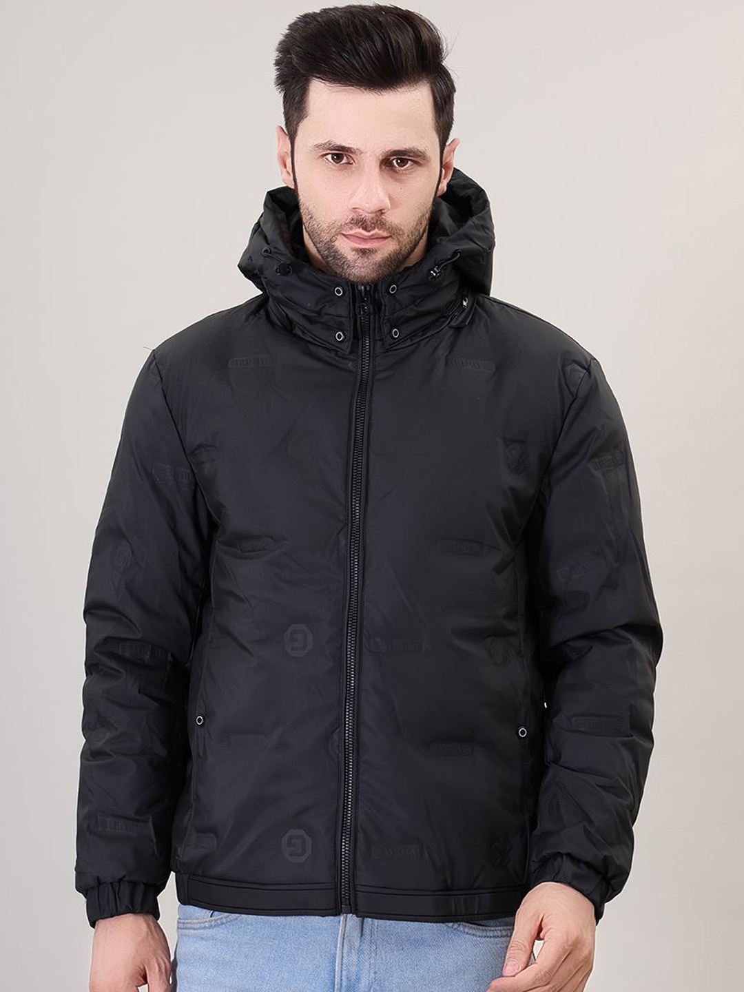 

Camey Men Solid Regular Padded Jacket, Black