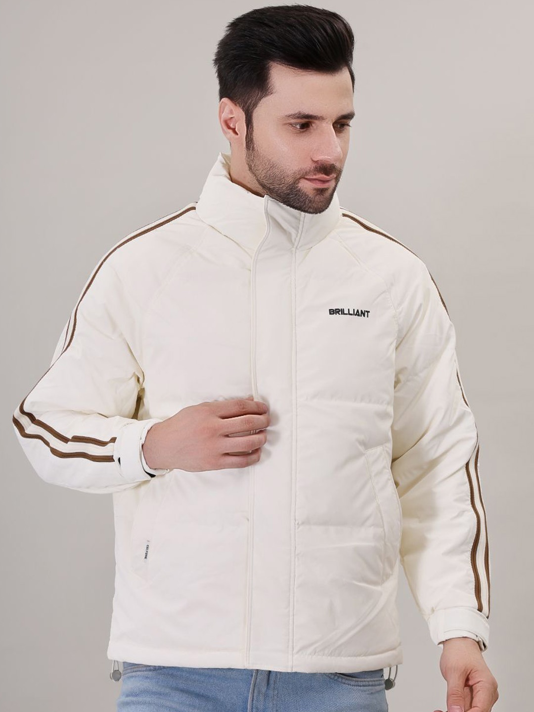 

Camey Men Crop Puffer Jacket, White