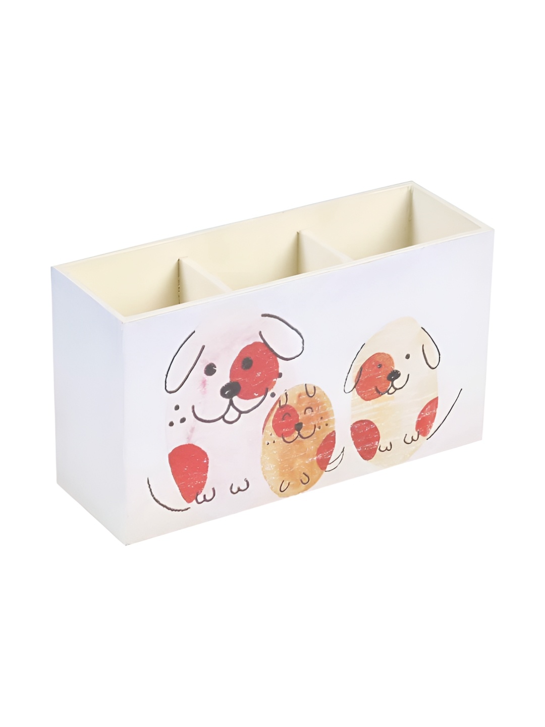 

A Tiny Mistake White & Red Printed Wooden Utility Holder