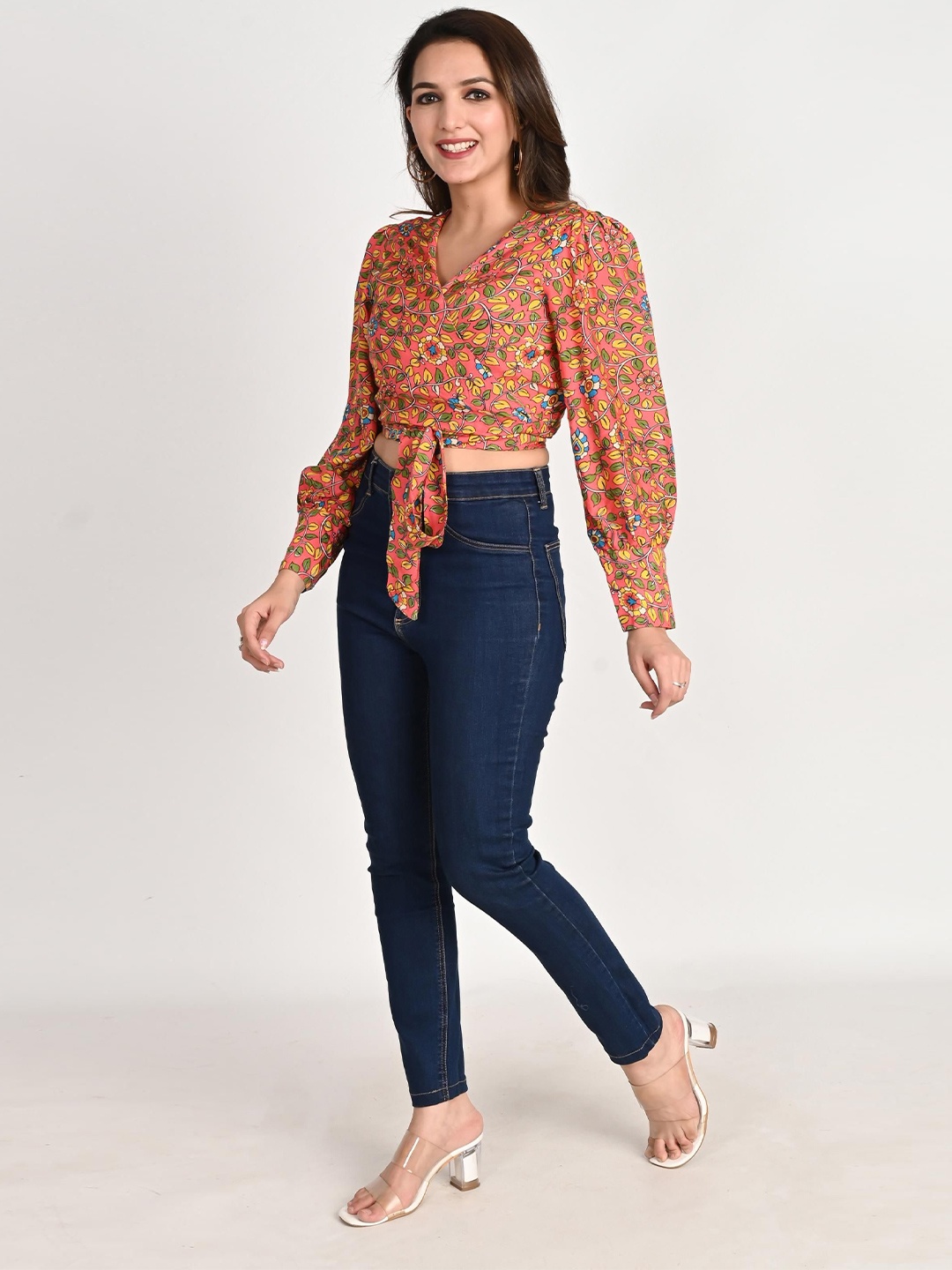 

KIZI Women's Ruffle Casual Top, Orange