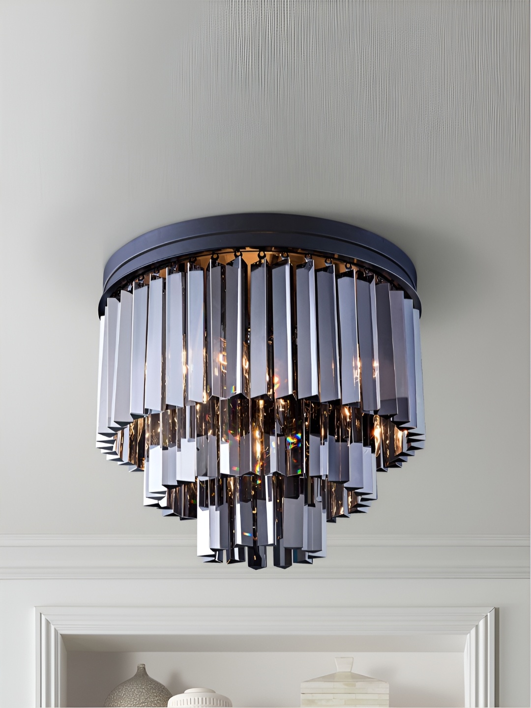 

The Art House Silver-Toned & Black Aluminium Contemporary Ceiling Lamp