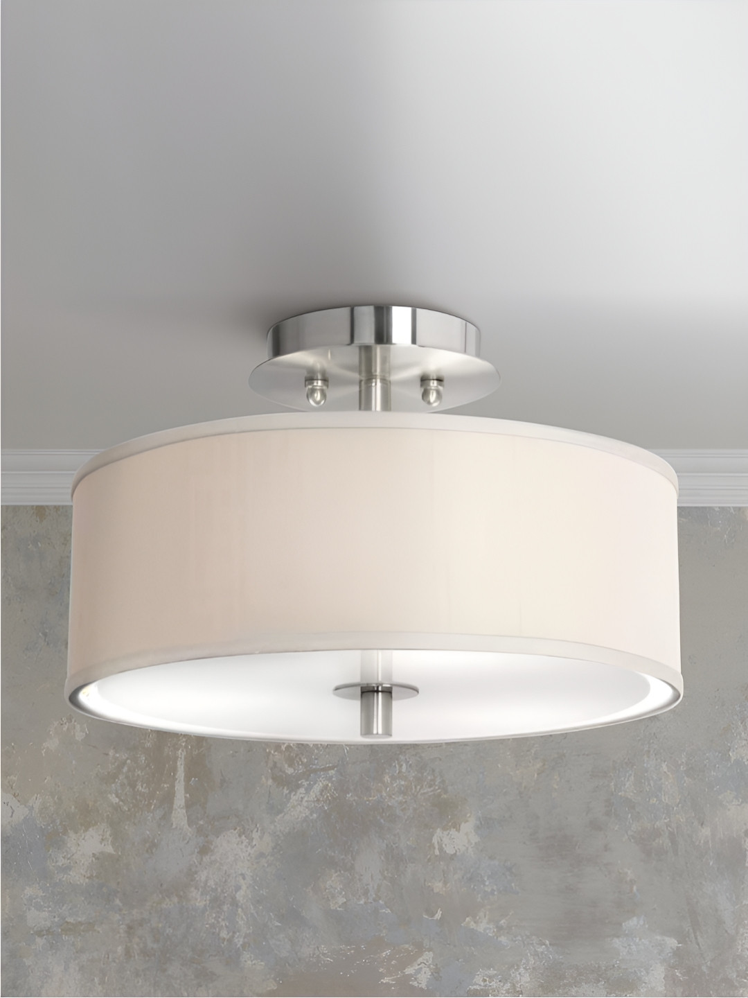 

The Art House White & Silver Toned Aluminium Contemporary Ceiling Lamp