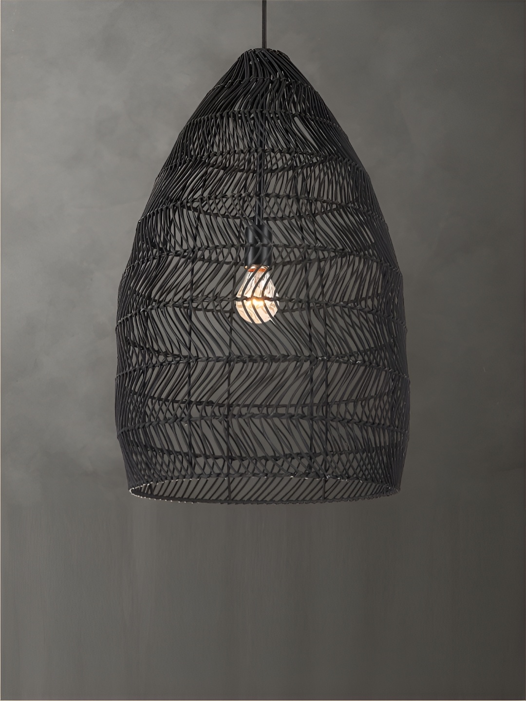 

The Art House Black & Transparent Textured Aluminium Ceiling Lamp