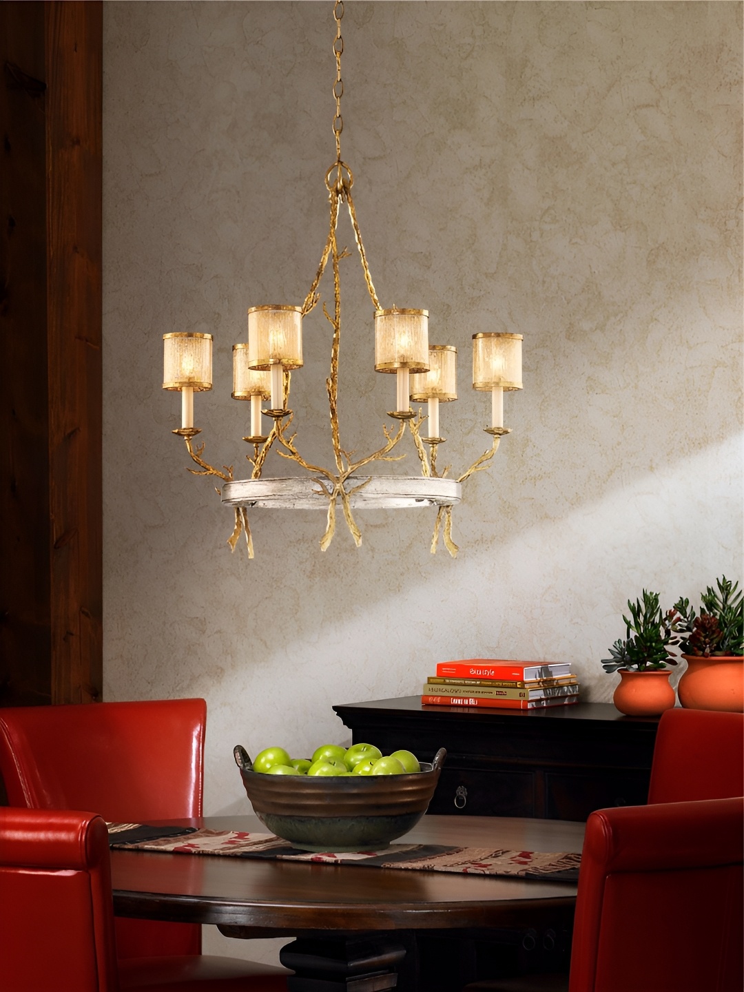 

The Art House Gold-Toned & Transparent Textured Abstract Shaped Aluminium Ceiling Lamp