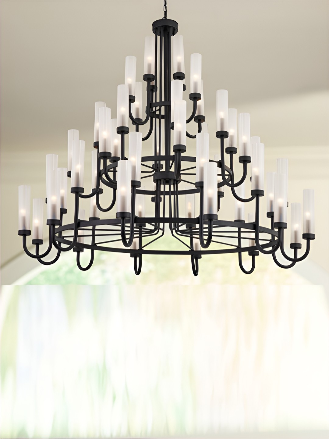 

The Art House Black Textured Triangle Shaped Aluminium Ceiling Lamp