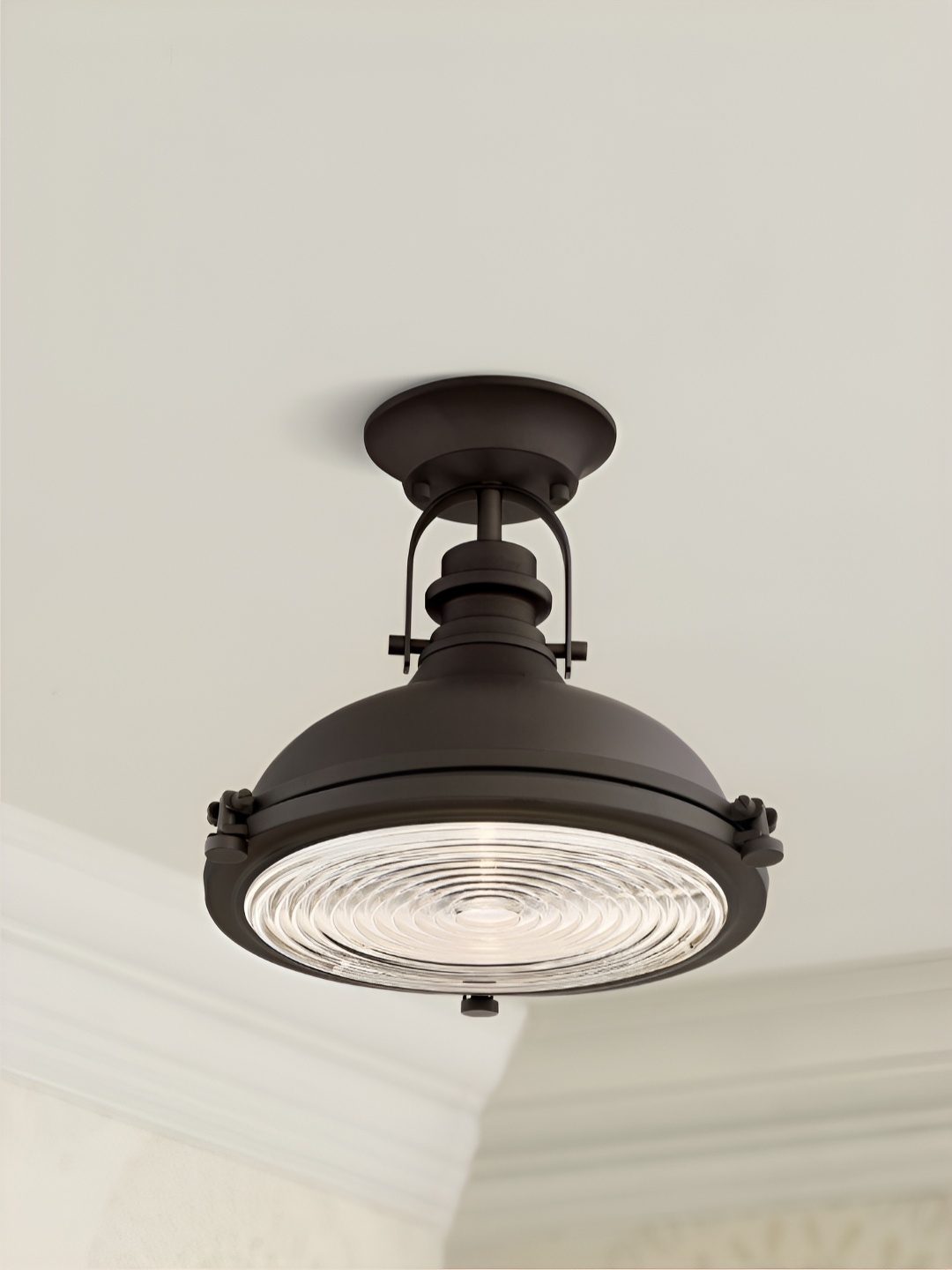 

The Art House Black Textured Abstract Shaped Contemporary Aluminium Ceiling Lamp