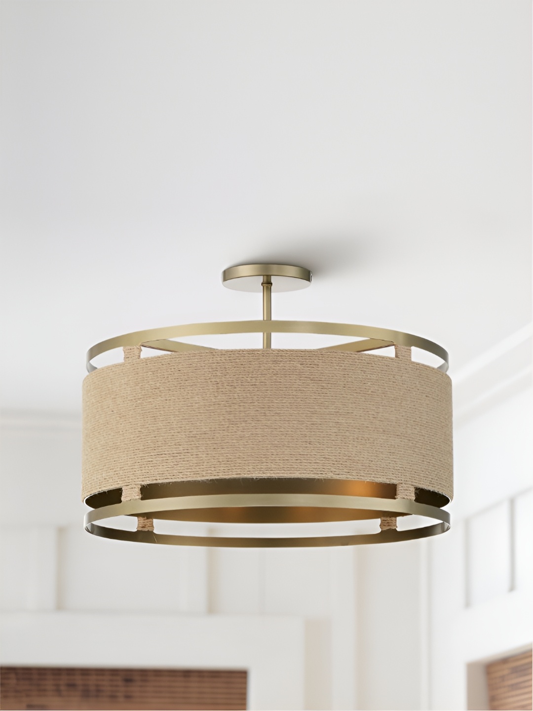 

The Art House Brown & Gold-Toned Aluminium Quirky Ceiling Lamp