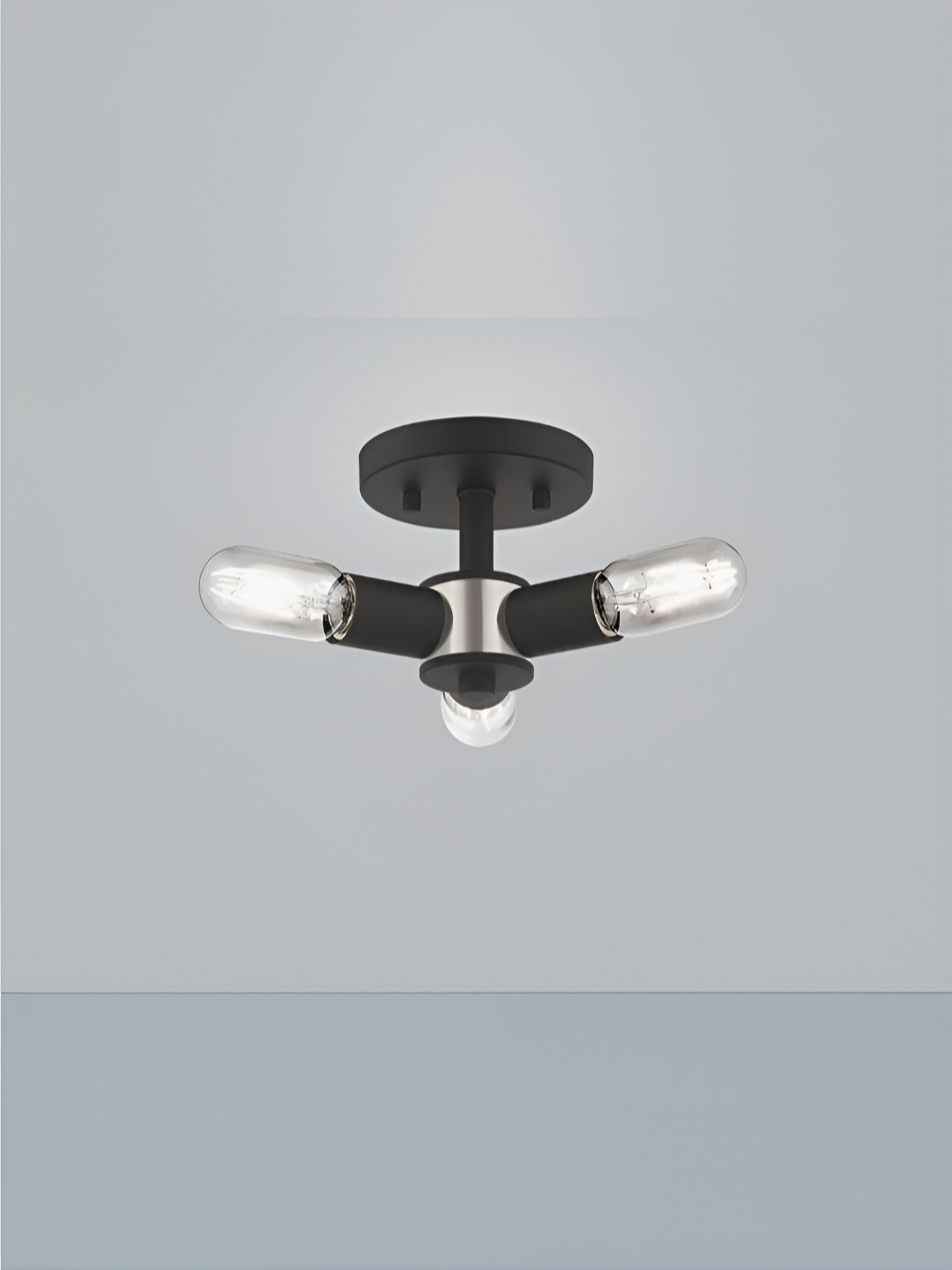 

The Art House Black Aluminium Contemporary Abstract Shaped Ceiling Lamp