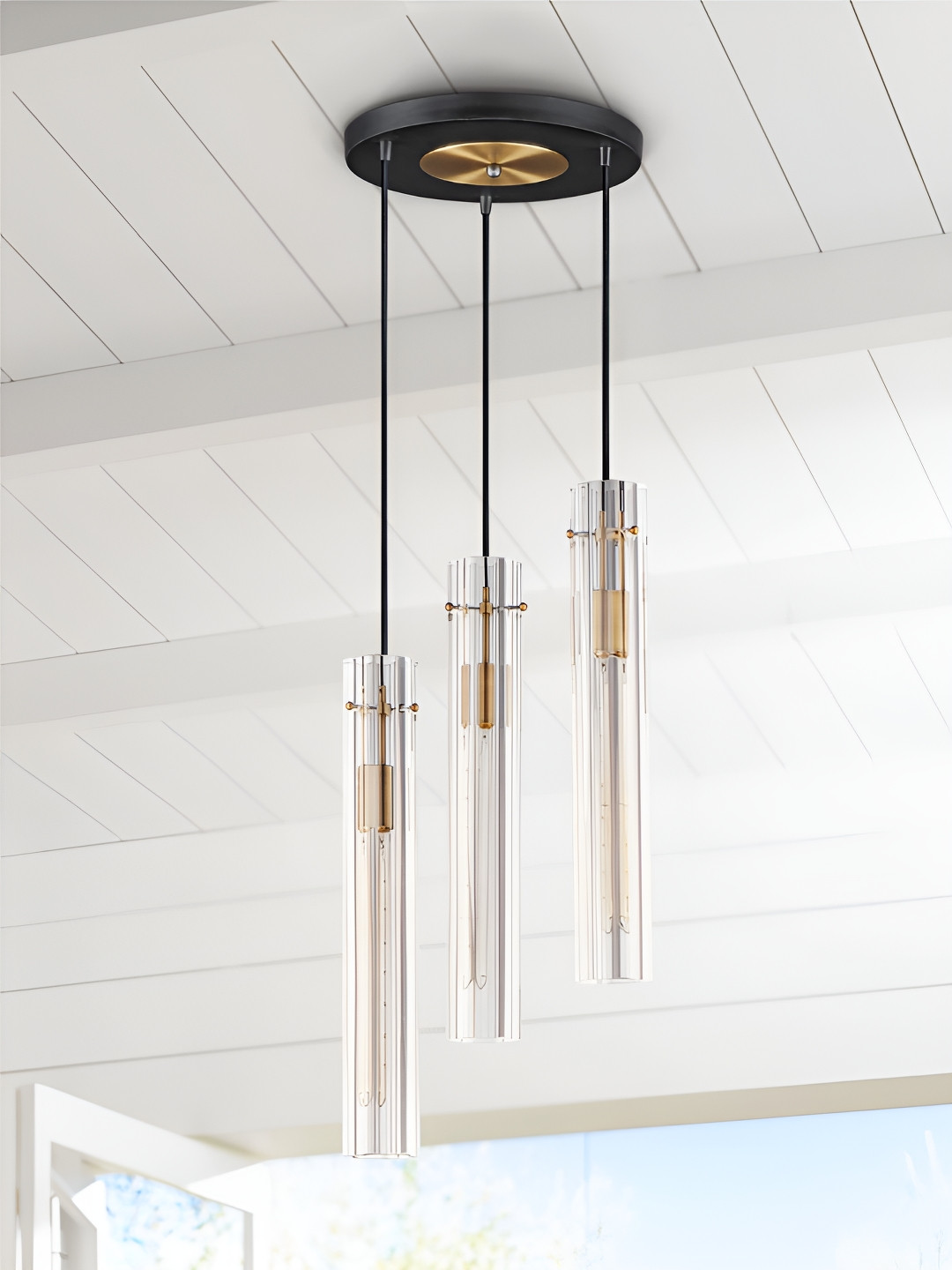 

The Art House Black & White Rectangle Pendant Ceiling Lamp
