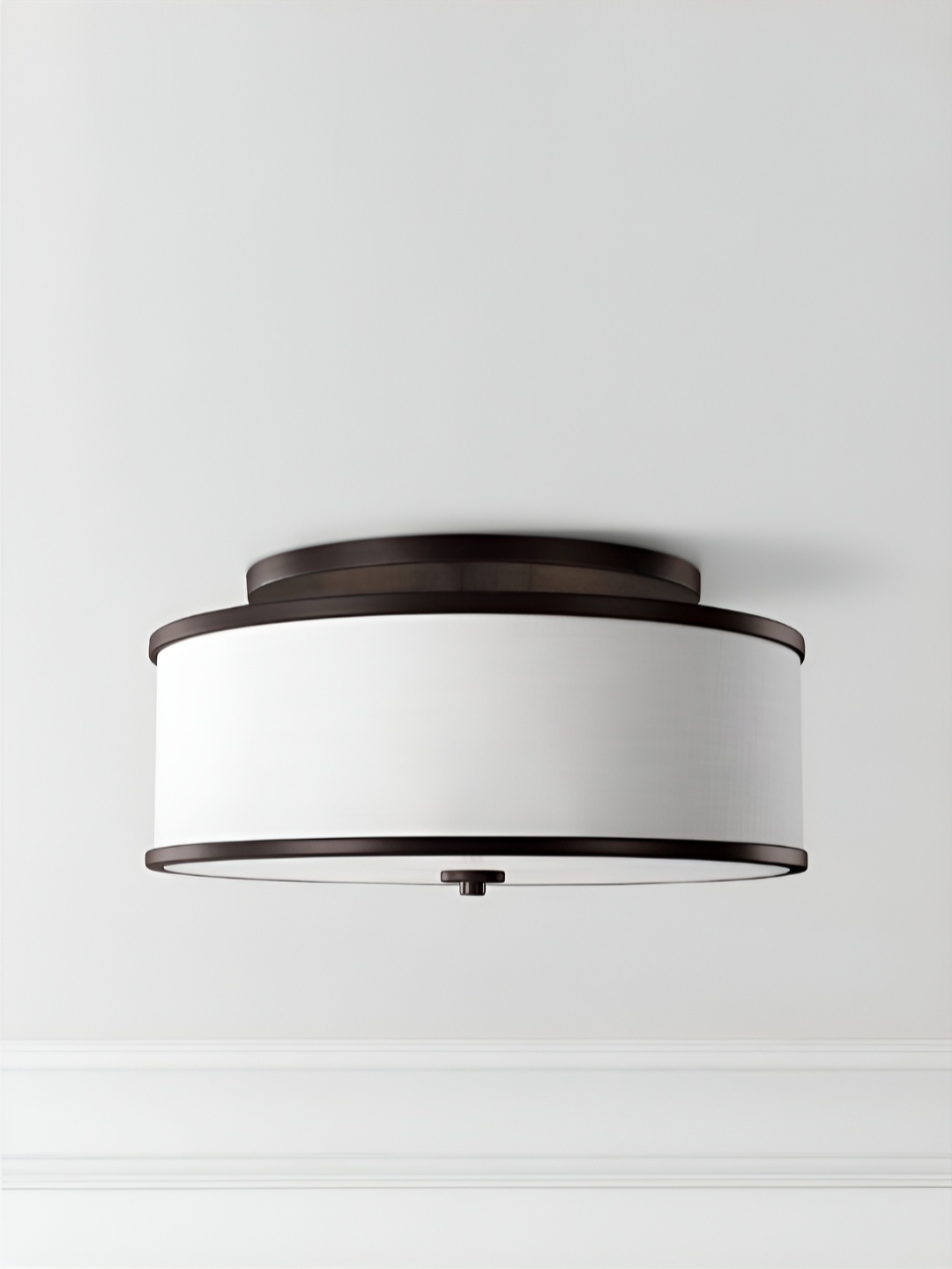 

The Art House White & Brown Aluminium Cylinder Ceiling Lamp