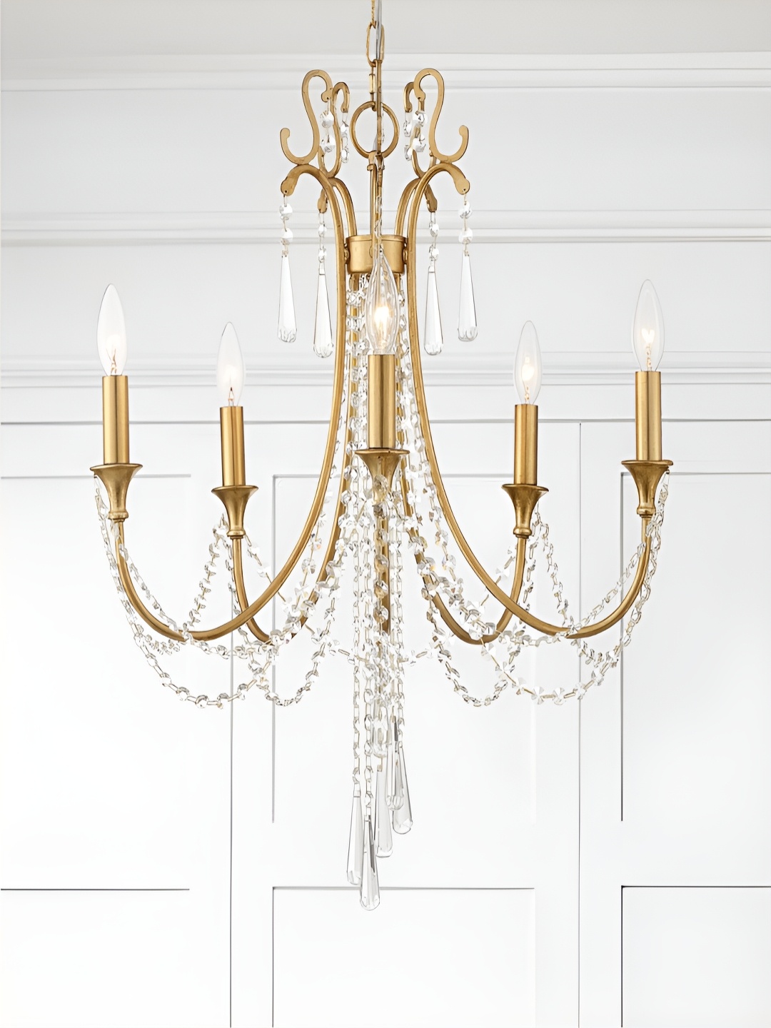 

The Art House Gold Toned Textured Aluminium Abstract Shaped Ceiling Lamp