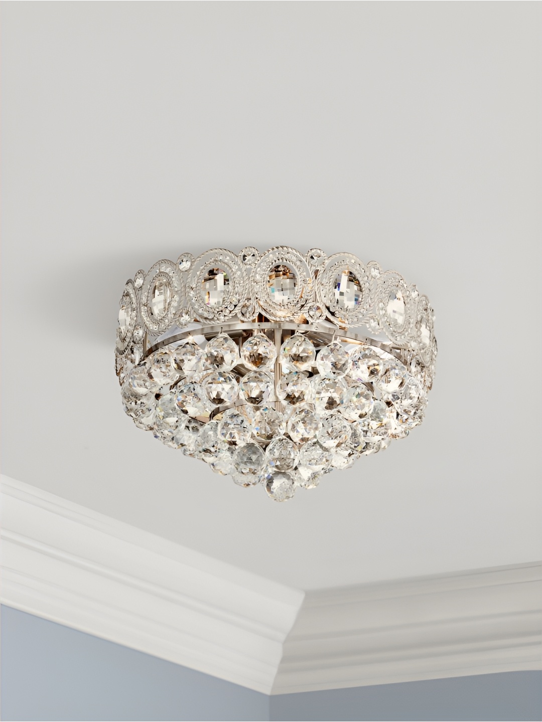 

The Art House White & Transparent Textured Contemporary Ceiling Lamp