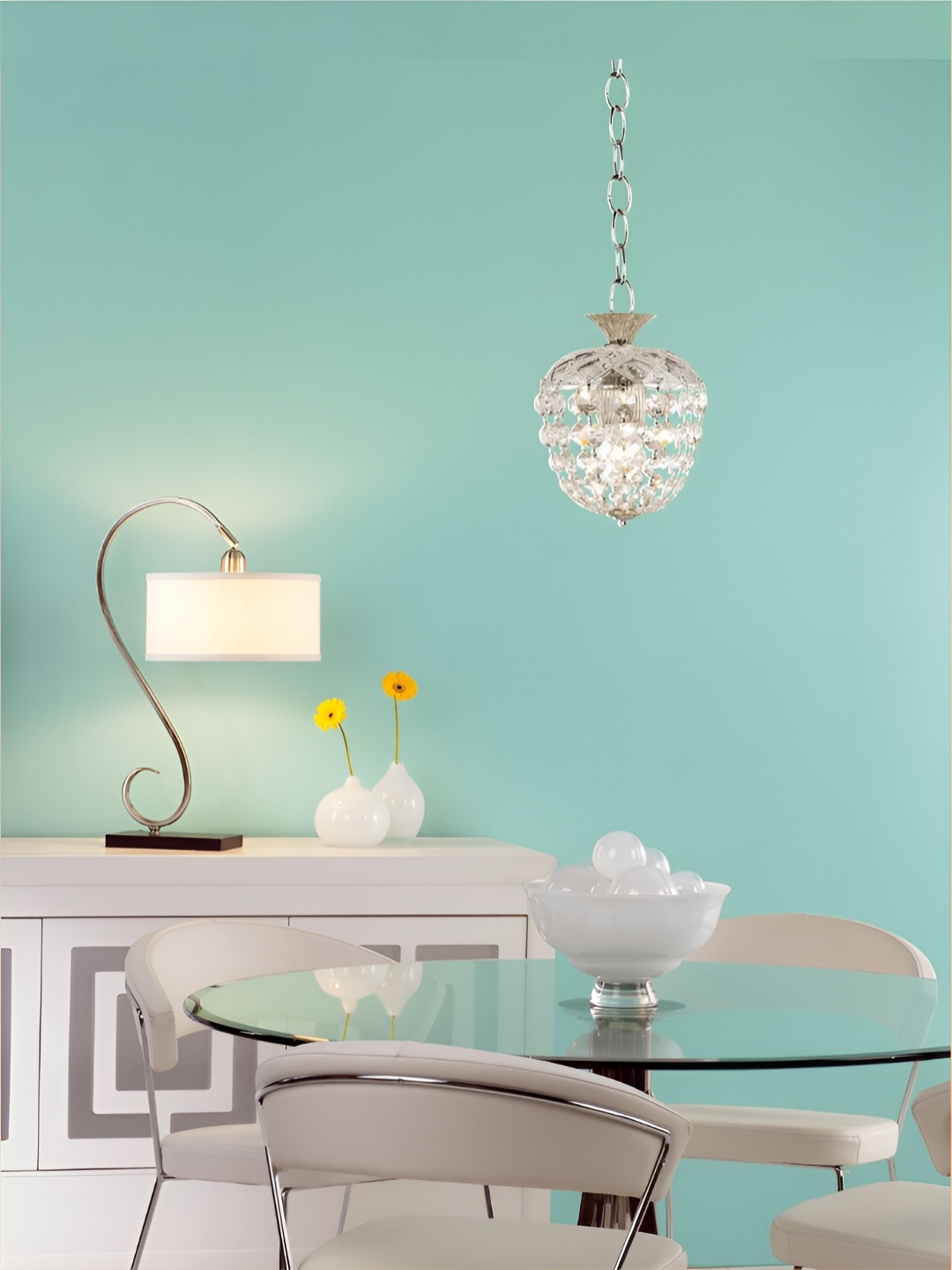 

The Art House Transparent Textured Aluminium Ceiling Lamp