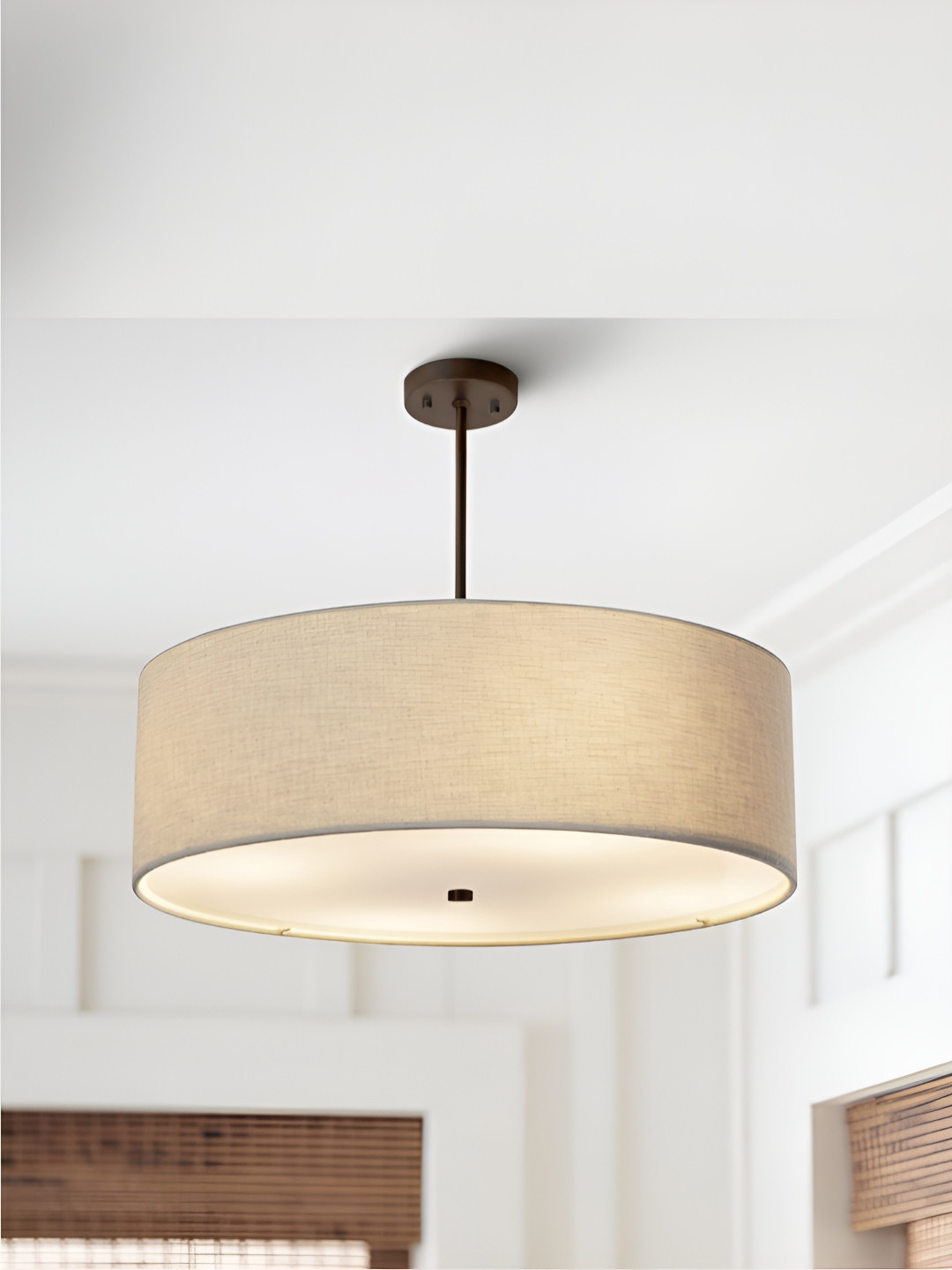 

The Art House Cream-Coloured & Black Aluminium Quirky Ceiling Lamp