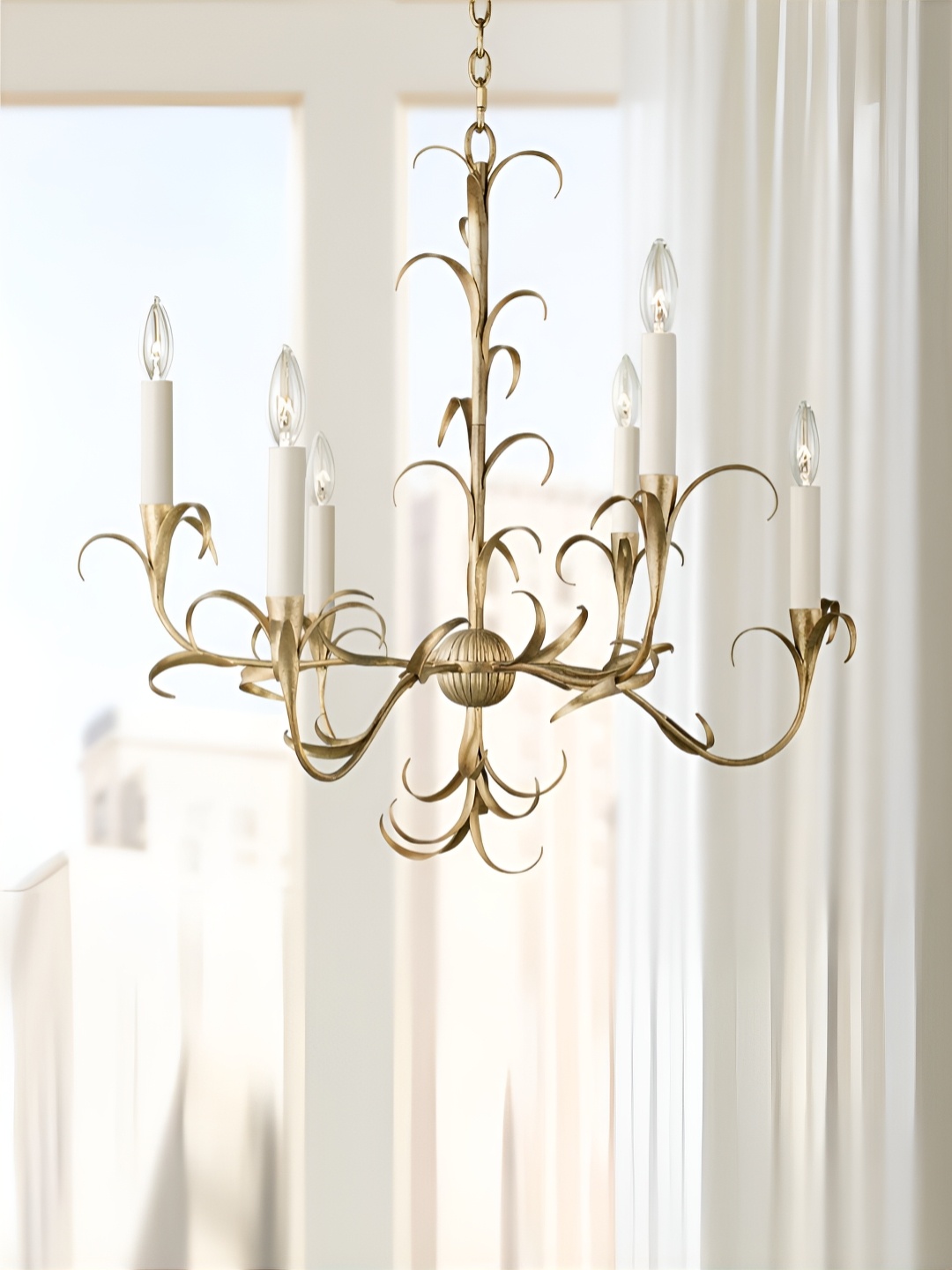 

The Art House Gold-Toned & White Aluminium Ceiling Lamp