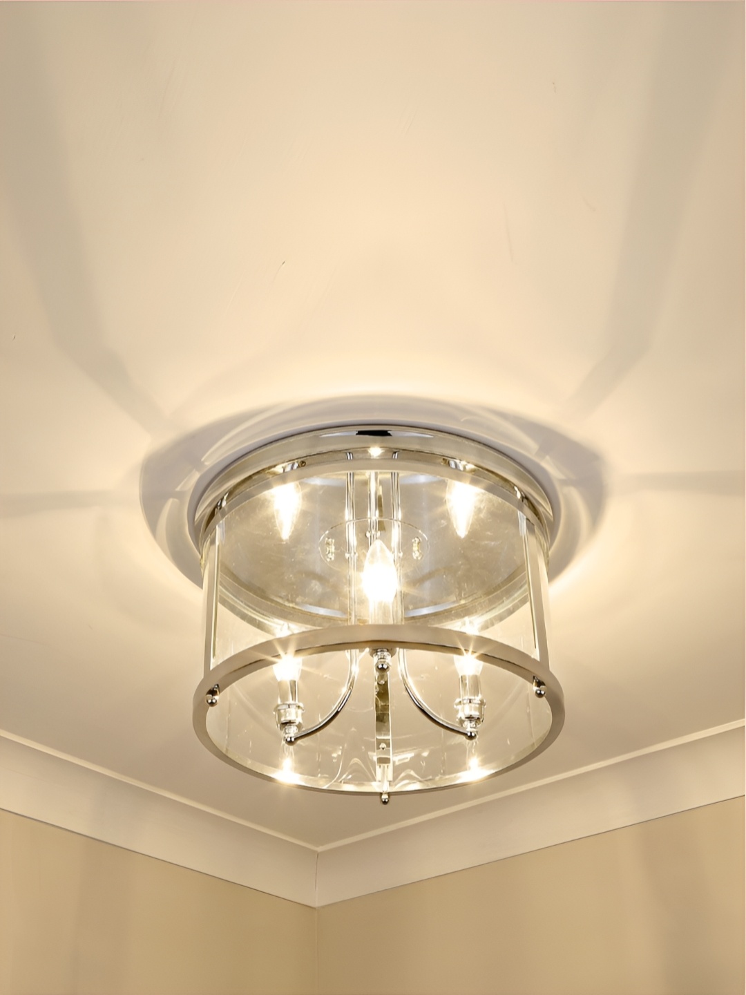 

The Art House Transparent & Yellow Aluminium Ceiling Lamp