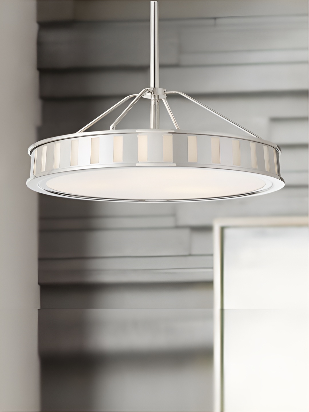 

The Art House Silver-Toned & White Aluminium Ceiling Lamp